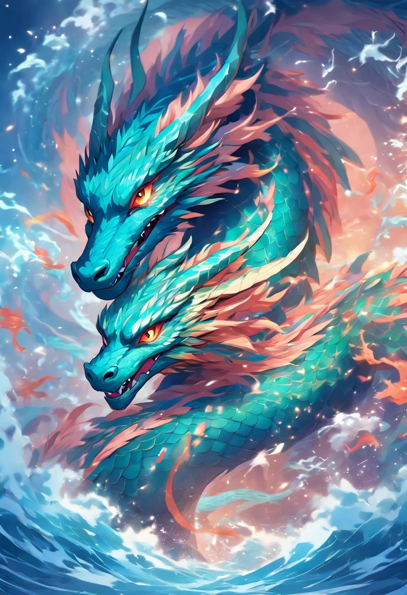 a close up of a dragon with a flower on its back, a watercolor painting by Gong Kai, trending on cgsociety, sōsaku hanga, blue dragon, dragon art, chinese watercolor style, water dragon, traditional chinese watercolor, chinese dragon, chinese dragon concept art, japanese watercolor, traditional chinese art, chinese painting style, cyan chinese dragon fantasy