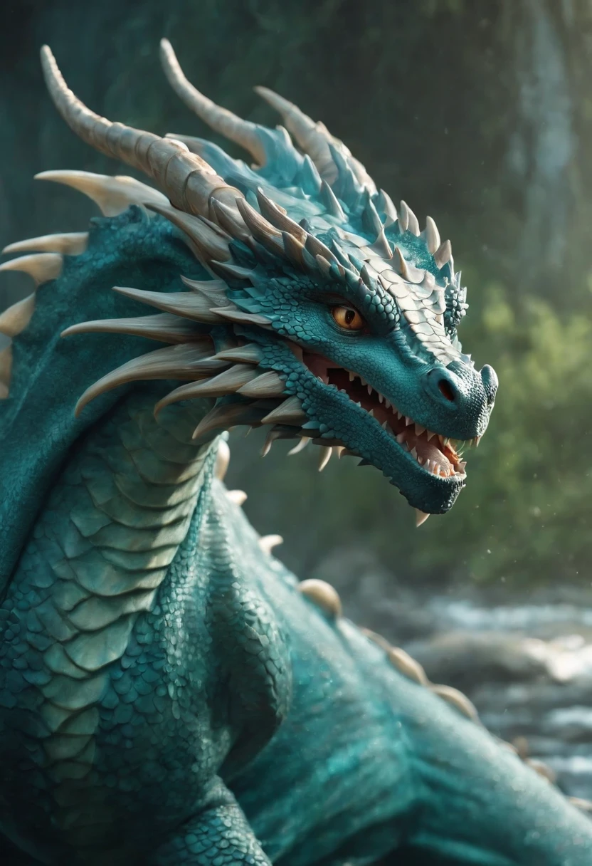 Design dragons inspired by nature and elements. Build a dragon that embodies the power of wind and water, with a flowing, Fluid lines and air, Gentle presence, T-shirt design.