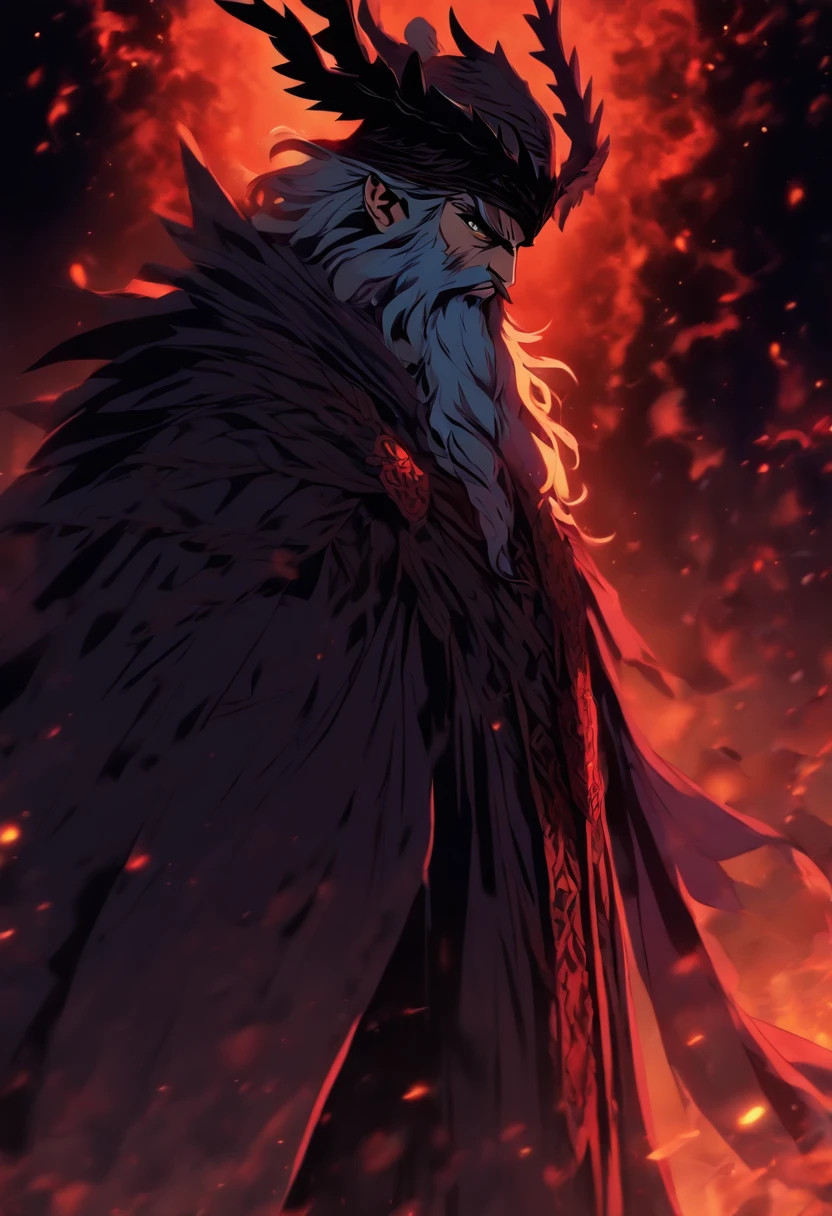 (((VELES))) best quality, ultra-high resolution, 4K detailed CG, masterpiece, The Earth God, bearded,Slavic clothing, Slavic mythology, ((STANDING POSE)), Slavic painting style, aesthetic , centered on the screen