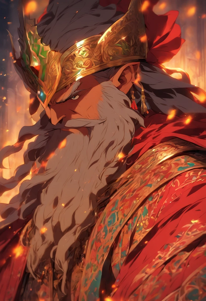 (((VELES))) best quality, ultra-high resolution, 4K detailed CG, masterpiece, God of the Earth, bearded,Slavic clothing, Slavic mythology, ((STANDING POSE)), Slavic painting style, aesthetic , centered on the screen