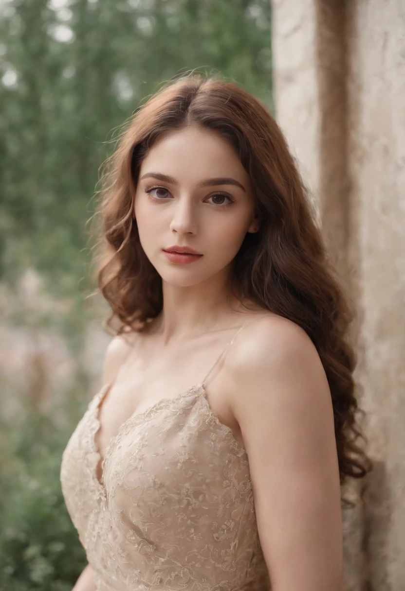 20yr old,Pretty girl,largeeyes,Naturally curly long hair,shift dresses,no bra, Disney-Pixar Style,Atmospheric film style,Super HD, sexy,