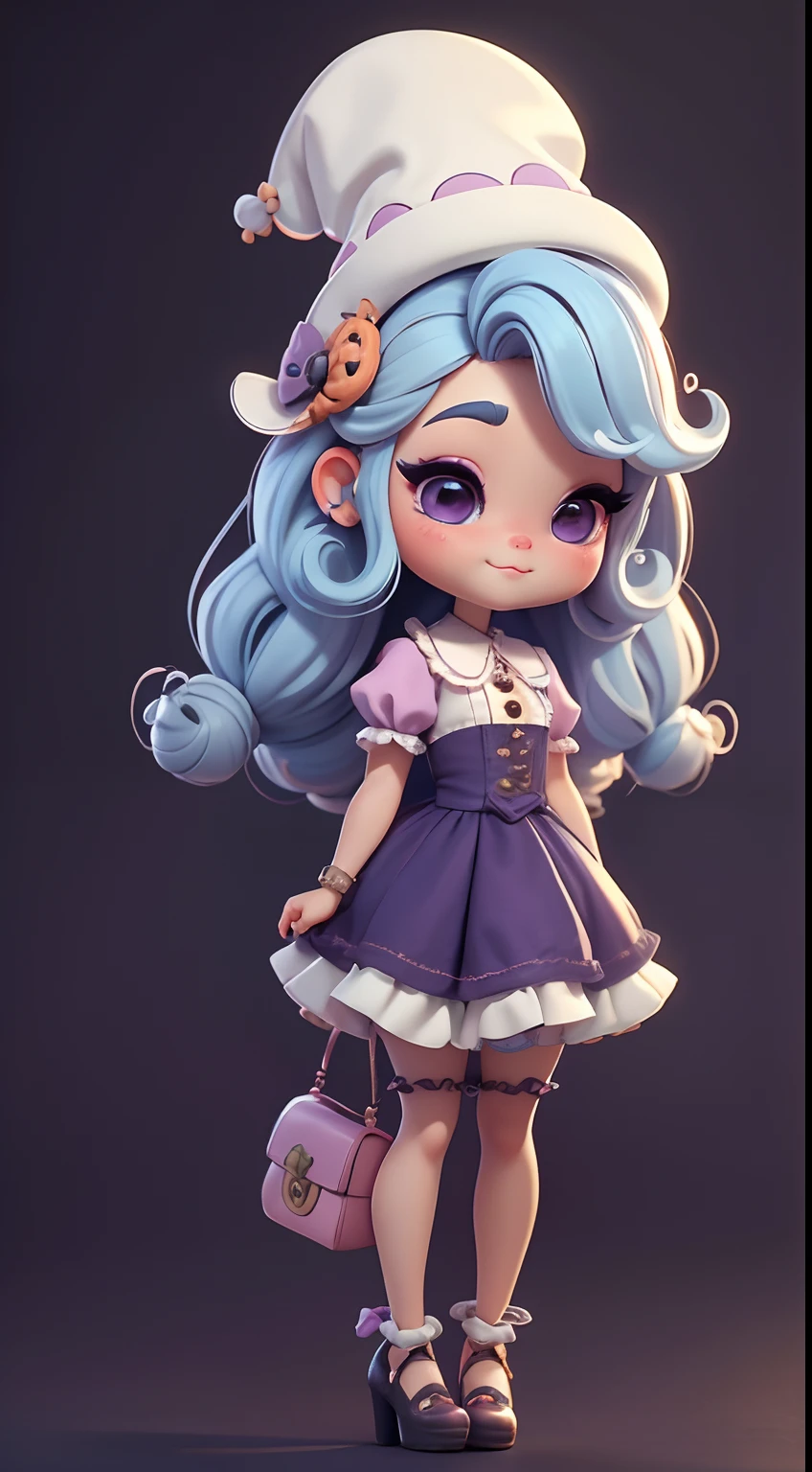 Create cute Chibi Afro Dread style doll costumes with cute Halloween themes.., Each piece has a lot of detail and 8K resolution... All dolls should follow a solid and complete background pattern in the image.., Show (full entire body, Including legs: 1.5)
Small Halloween Dolls: Call her Marina... She must have small purple and pastel blue hair... Your eyes should be large and expressive.., It has long eyelashes and rosy cheeks... A delicate white smile. Marina had to dress in a costume.., Luxury Hat. She should bring Halloween ornaments... Don't forget to add details to your clothes.., Love buttons and bags.., Cute shoes
Don't forget to add shadows.., Texture and detail in hair, clothes, Halloween Appliances, To make them more cute and charming...