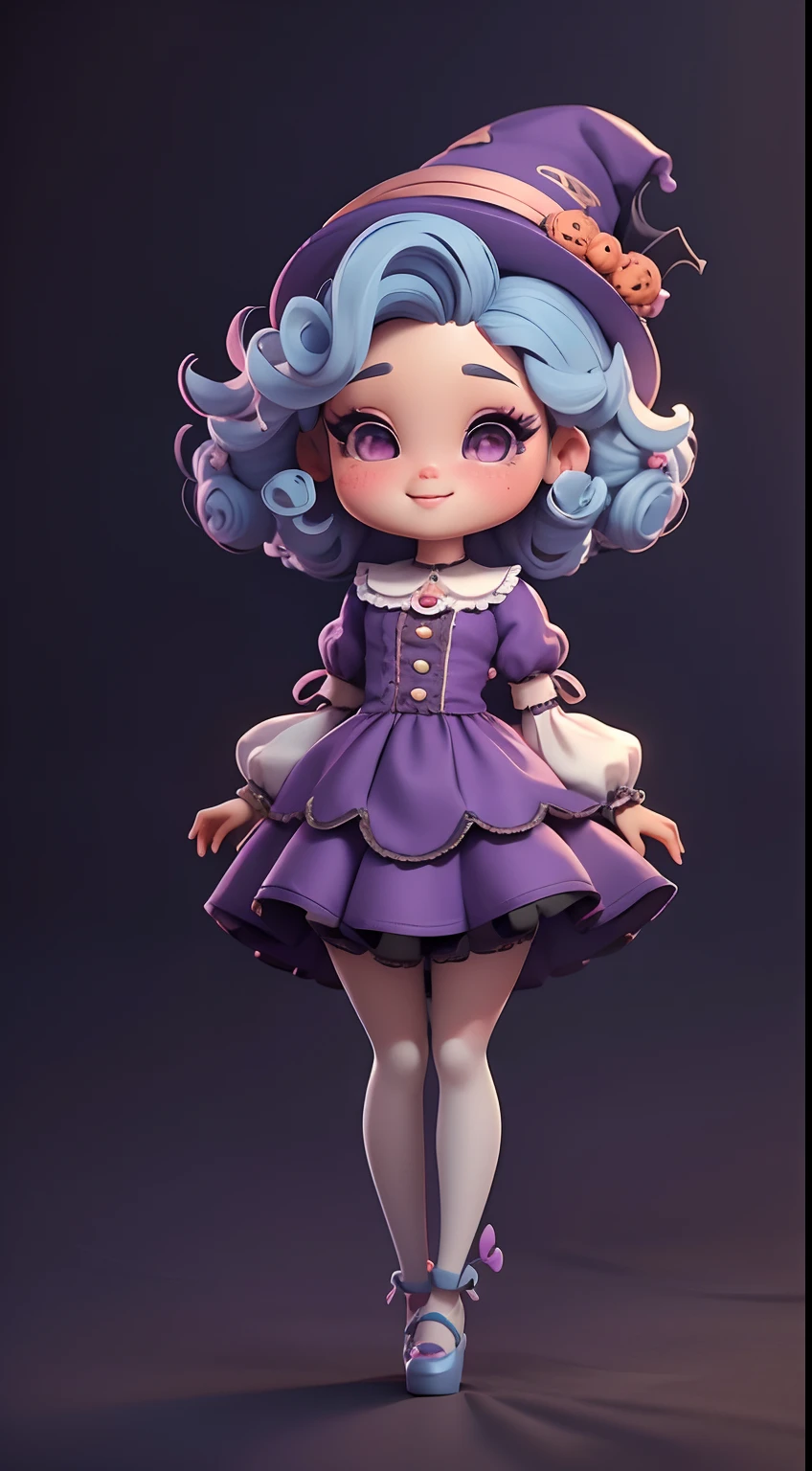 Create cute Chibi Afro Dread style doll costumes with cute Halloween themes.., Each piece has a lot of detail and 8K resolution... All dolls should follow a solid and complete background pattern in the image.., Show (full entire body, Including legs: 1.5)
Small Halloween Dolls: Call her Marina... She must have small purple and pastel blue hair... Your eyes should be large and expressive.., It has long eyelashes and rosy cheeks... A delicate white smile. Marina had to dress in a costume.., Luxury Hat. She should bring Halloween ornaments... Don't forget to add details to your clothes.., Love buttons and bags.., Cute shoes
Don't forget to add shadows.., Texture and detail in hair, clothes, Halloween Appliances, To make them more cute and charming...