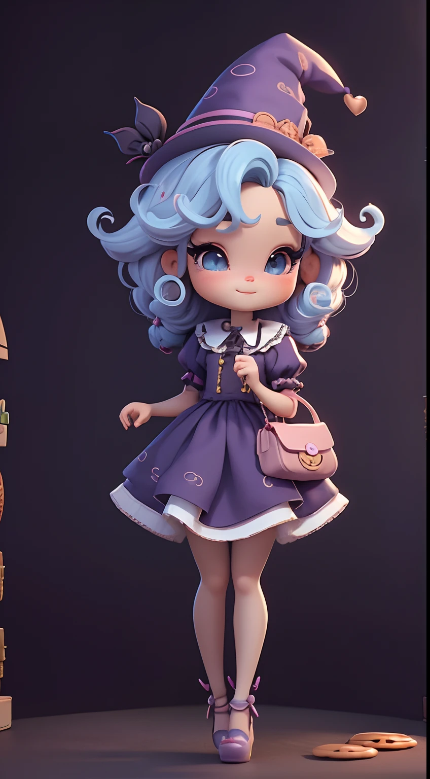 Create cute Chibi Afro Dread style doll costumes with cute Halloween themes.., Each piece has a lot of detail and 8K resolution... All dolls should follow a solid and complete background pattern in the image.., Show (full entire body, Including legs: 1.5)
Small Halloween Dolls: Call her Marina... She must have small purple and pastel blue hair... Your eyes should be large and expressive.., It has long eyelashes and rosy cheeks... A delicate white smile. Marina had to dress in a costume.., Luxury Hat. She should bring Halloween ornaments... Don't forget to add details to your clothes.., Love buttons and bags.., Cute shoes
Don't forget to add shadows.., Texture and detail in hair, clothes, Halloween Appliances, To make them more cute and charming...