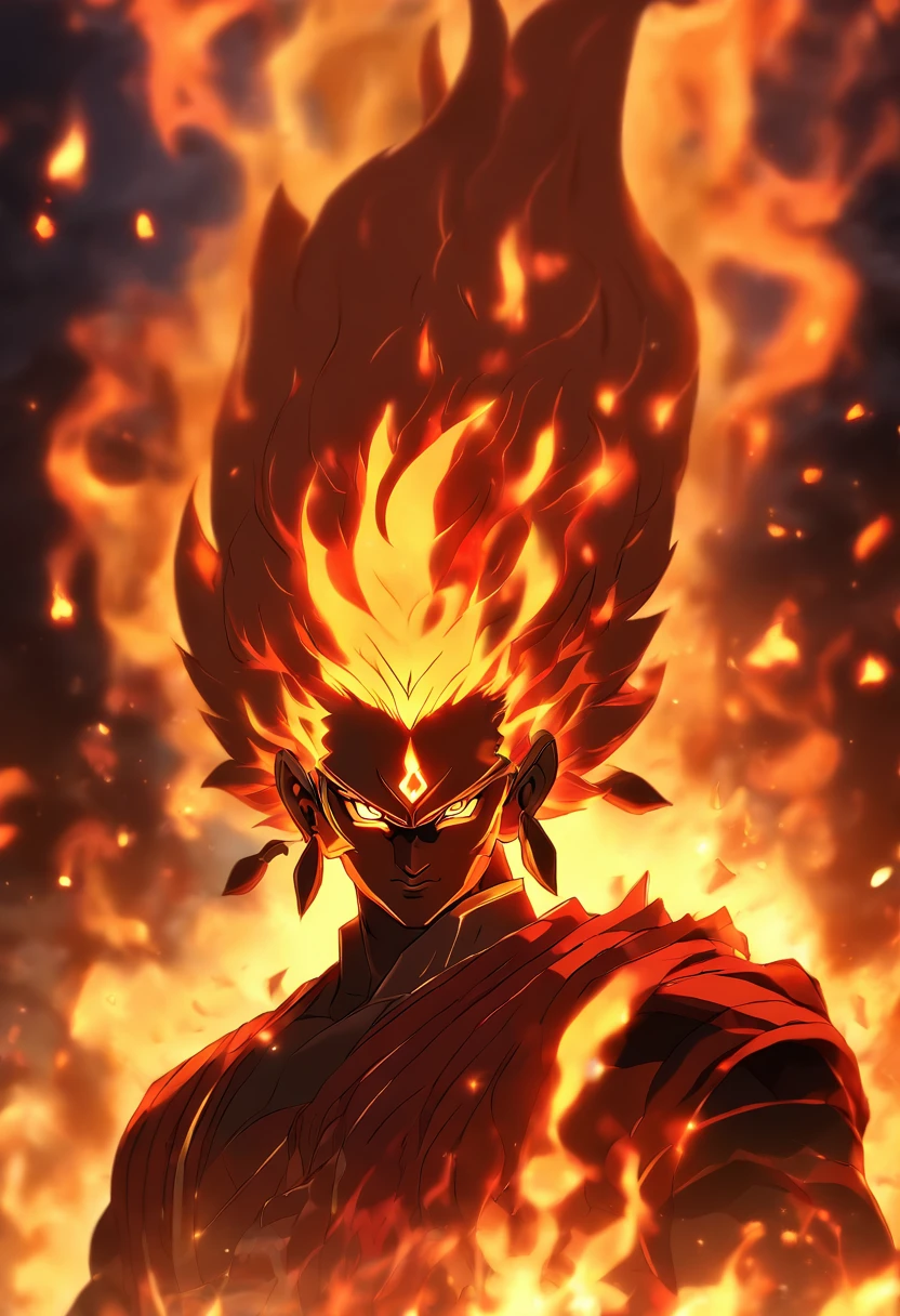 (((AGNI))) best quality, ultra-high resolution, 4K detailed CG, masterpiece, The God of Fire,Hindu clothing, Hindu mythology, ((STANDING POSE)), Hindu painting style, aesthetic, centered on the screen