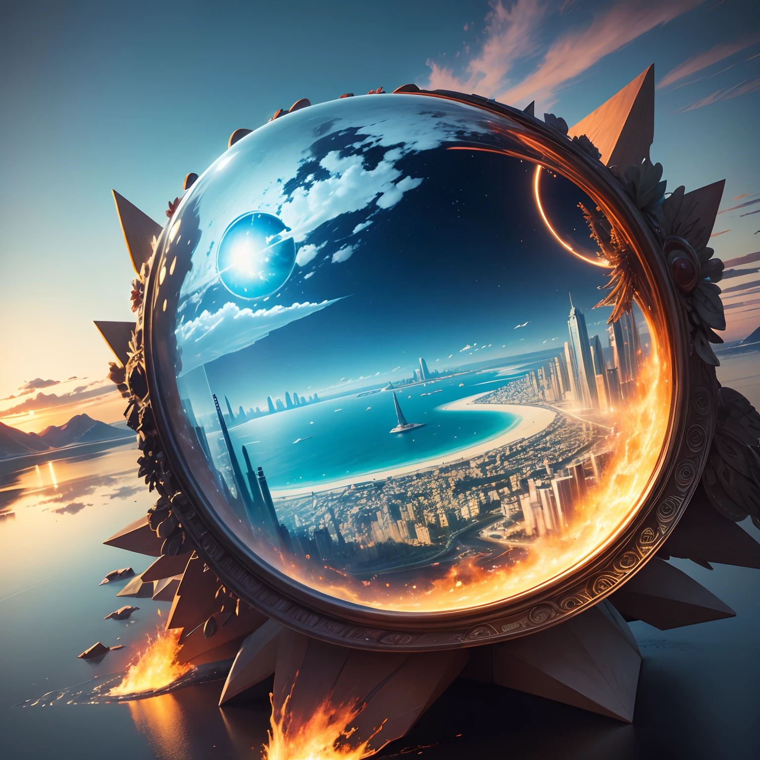 Utopian City, Desert and the Arctic, Miracles and Through the Looking Glass, Caribbean and Pacific Ocean, Japan and Siberia, Flames and Ice Shards,