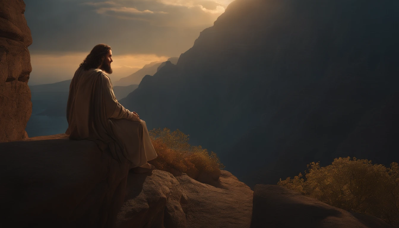 Jesus on top of a cliff rescuing and holding by the hand a young man who is about to fall from the cliff, realistic skin, soft healthy skin, 4k resolution, a masterpiece, perfect composition, beautiful detailed intricate insanely detailed octane render trending on artstation, 8 k artistic photography, photorealistic concept art, soft natural volumetric cinematic perfect light, chiaroscuro, award - winning photograph, masterpiece, oil on canvas, raphael, caravaggio, greg rutkowski, beeple, beksinski, giger