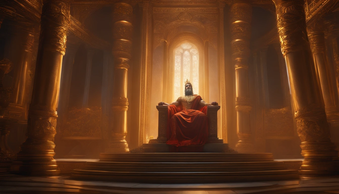 God on his throne in heaven, perfection, intricate artwork, ultra realistic, 8k, Mysterious