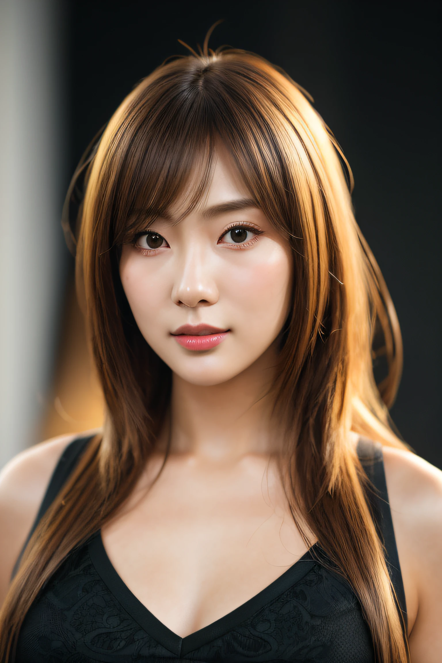 hyper realistic lifelike texture dramatic lighting unreal engine trending on art station, award - winning photo, nikon RAW photo,8 K, 富士XT3,masutepiece, Best Quality, Realistic, Photorealistic, ultra-detailliert, extra detailed face, Solo,1girl in, Standing, Fashionable and trendy atmosphere, close up, T-shirt, smooth hair