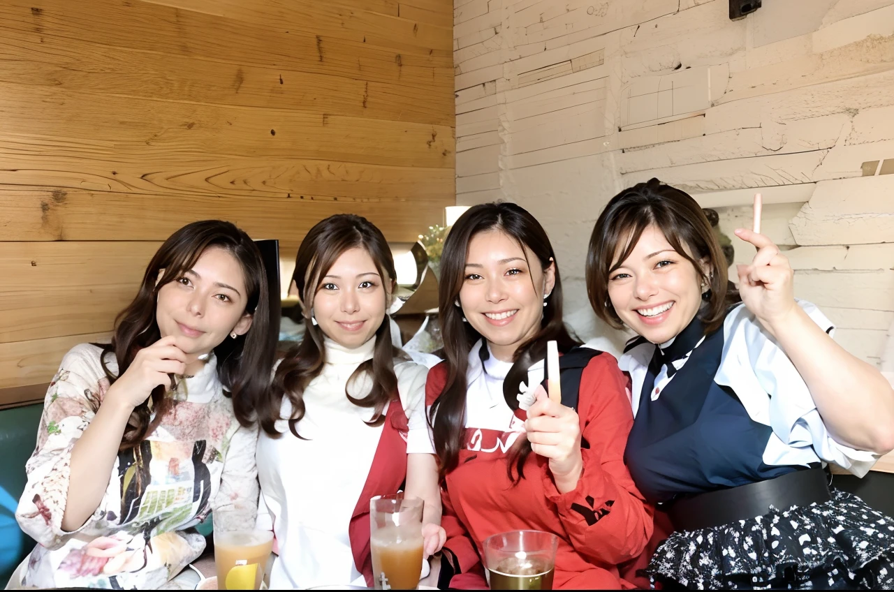 Three women sitting at a table with drinks and laptops, Happy!!!, wining, Wonderful, from left, in Tokyo under, Beautiful girls, Party, Beautiful women, blog-photo, 2 0 1 1, 2011, Hey, Many partygoers, grand!, lor, [ photos realistic ]!!, Vivid!!, Night!, shiny!!, Cheers