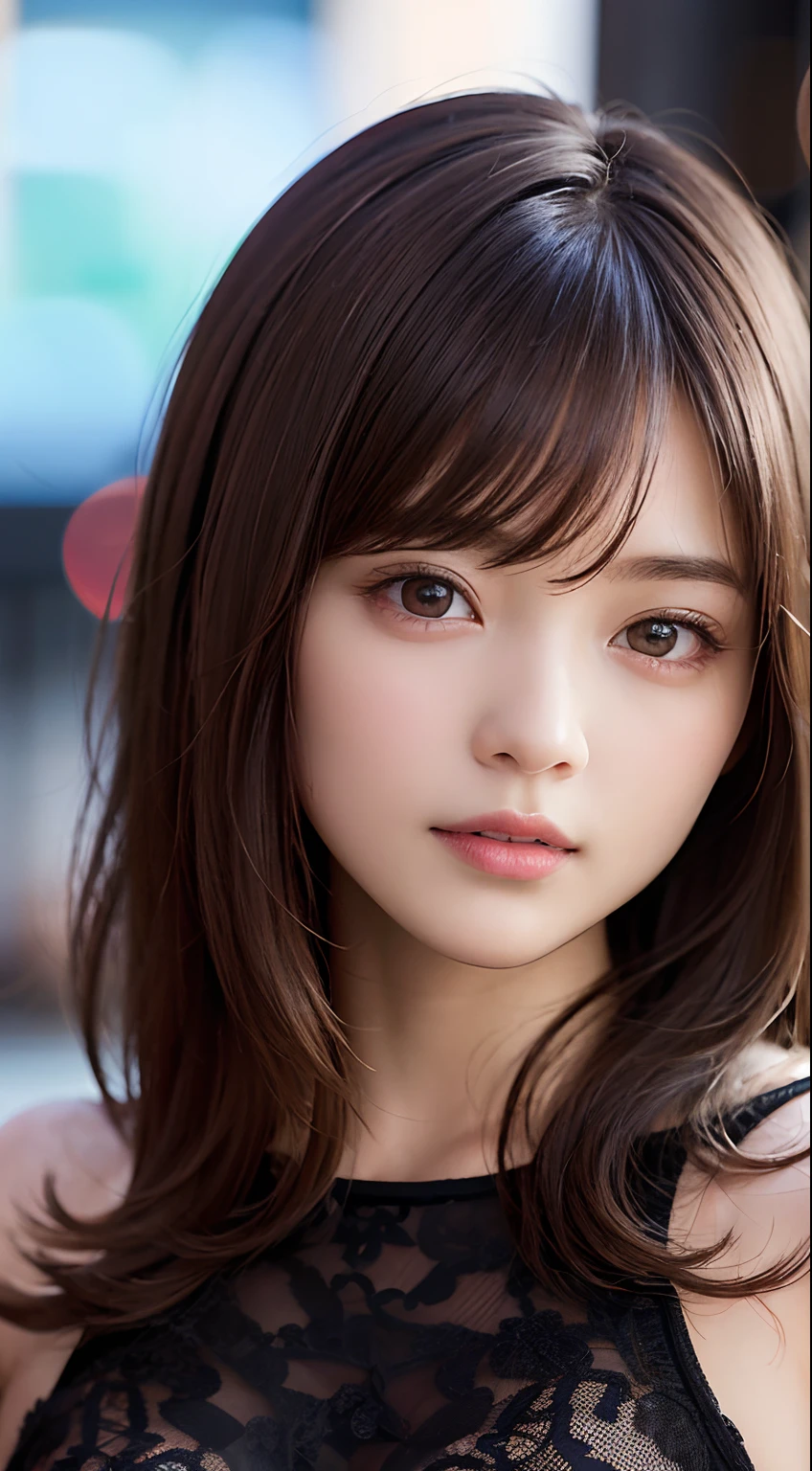 1girl in, (Best Quality:1.4), (Ultra-detailed), (Detailed light), (extremely detailed beautiful face), Amazing face and eyes, Brown hair, Brown eyes, Beautiful sheer lace details,Semen on clothes, Beautiful breasts, , Best Quality, extremely detailed CG unified 8k wallpaper, High-definition raw color photos, professional photograpy, Dynamic lighting, (((Bokeh))), depth of fields,