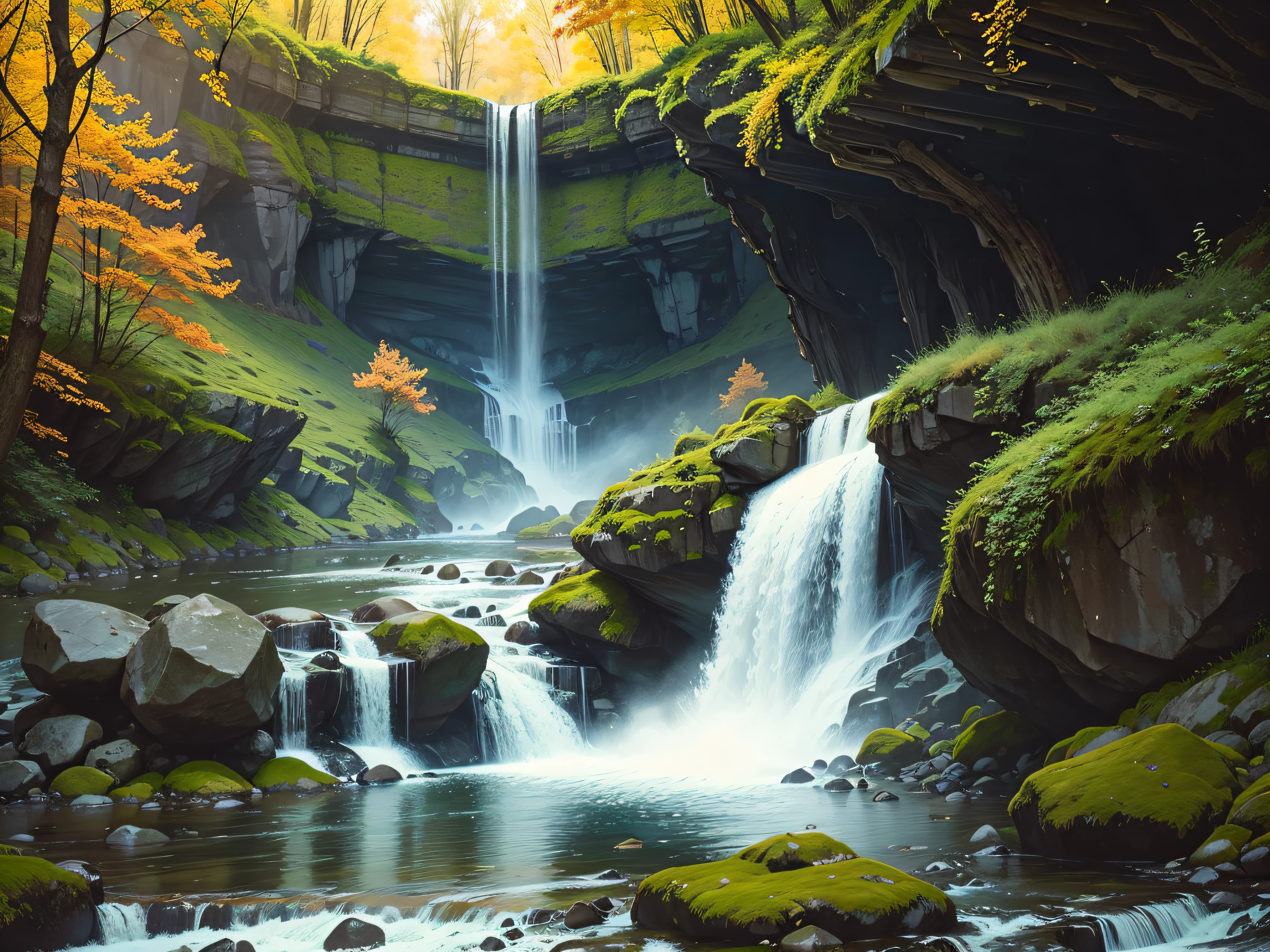 waterfall, water, nature, river, cascade, landscape, stream, falls, fall, forest, rock, stone, green, park, flowing, natural, flow, spring, beauty, travel, beautiful, summer, wet, waterfalls, rocks