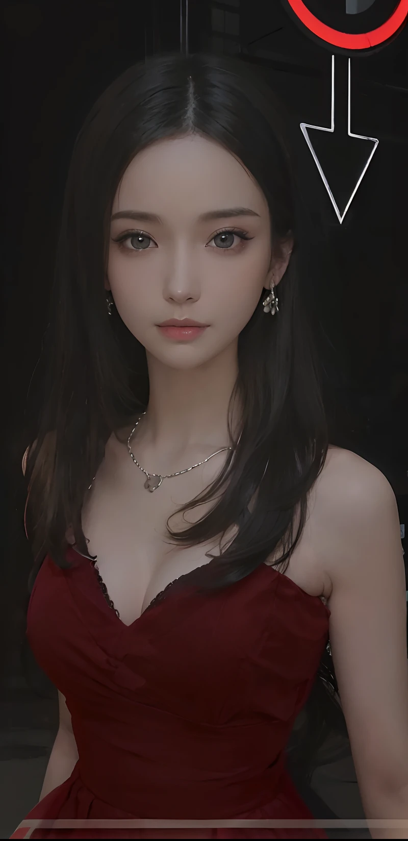(Ultra Realistic), (Illustration), (Increased Resolution), (8K), (Extremely Detailed), (Best Illustration), (Beautiful and Detailed Eyes), (Best Quality), (Ultra Detailed), (Masterpiece ), ( wallpaper), (detailed face), solo, 1 girl, looking at viewer, fine details, detailed face, in the dark, deep shadows, low key, pureerosfaceace_v1, smiling, long hair, black shawl straight hair , 46 points oblique bangs
