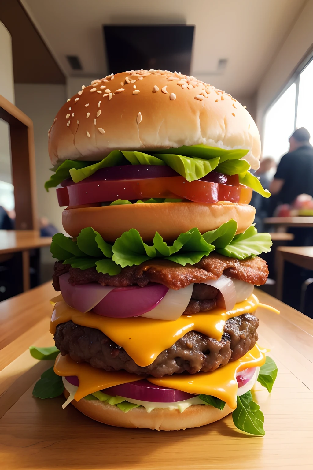 hamburguer grande suculento
