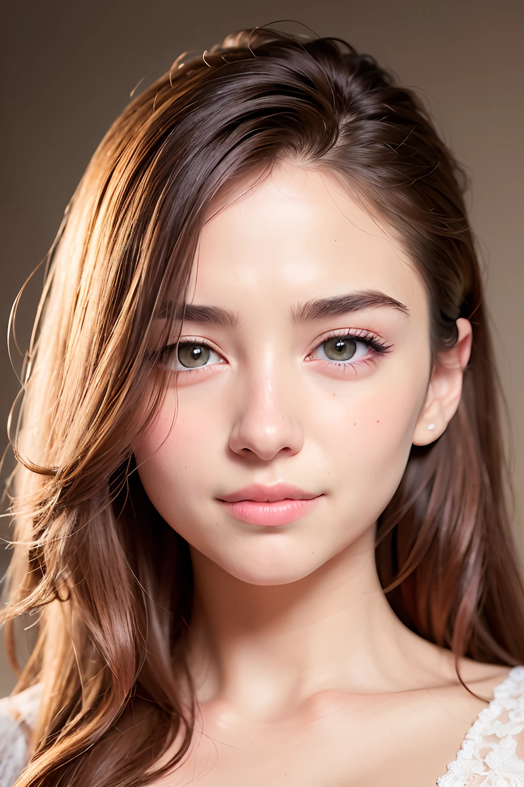 (realistic, photo-realistic:1.37),(8k, RAW photo, best quality, masterpiece:1.2), cute, ultra-detailed,heart-shaped pupils,physically-based rendering, ultra high res, kodakvision color, shot on Arricam LT Camera, bokeh, sharp focus,
looking at viewer,photorealistic,realistic, solo, photorealistic, best quality,extremely detailed face,extremely detailed eyes and face, beautiful detailed eyes,absurdres, incredibly absurdres,haunting smile,Messy hair, floating hair, ,