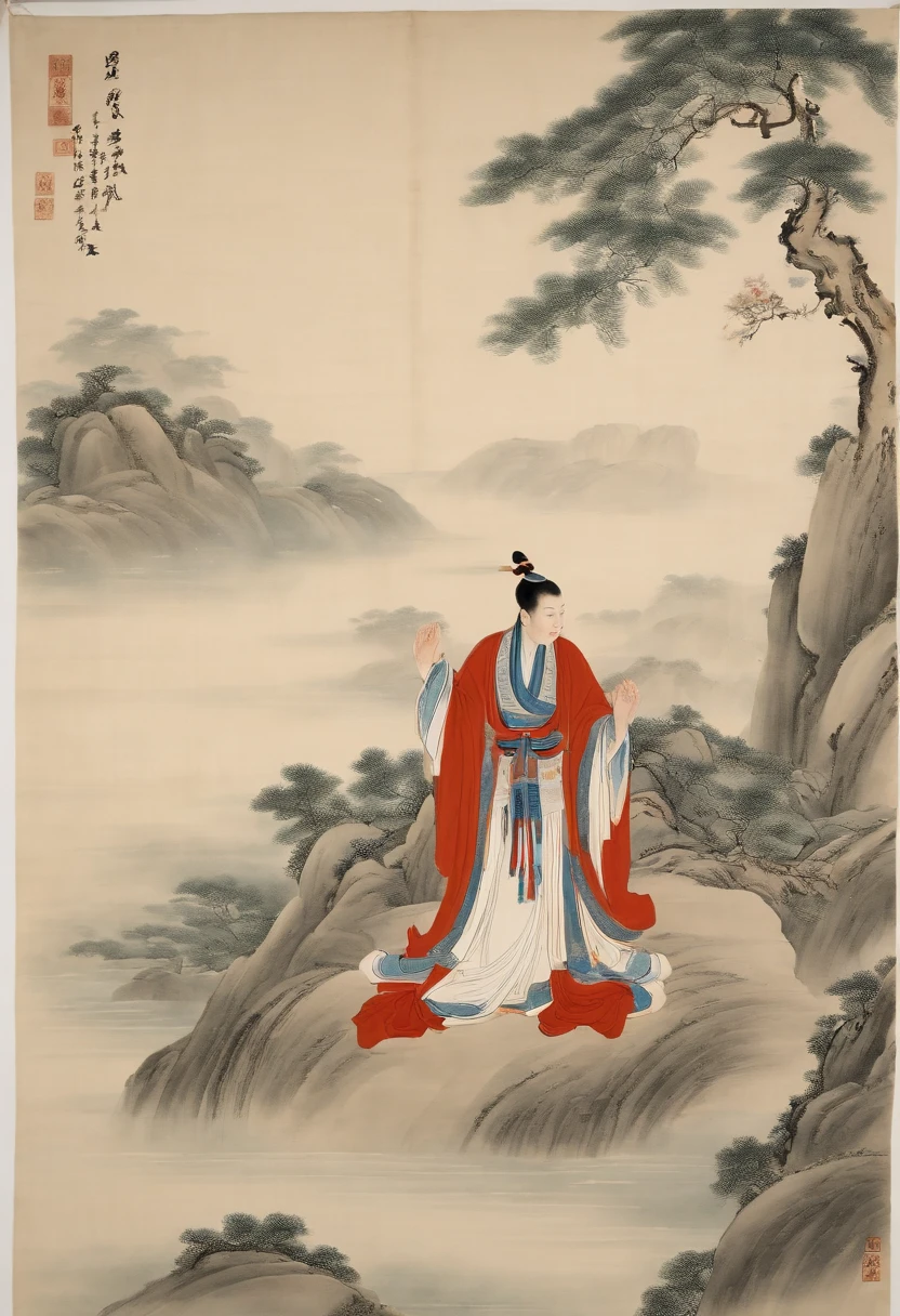 Ultra-clear detailed,Ancient Chinese scholars bowed their whole bodies,Salute,Kowtow,Hands-on ceremony,Four ceremonial postures and expressions,white backgrounid,water ink