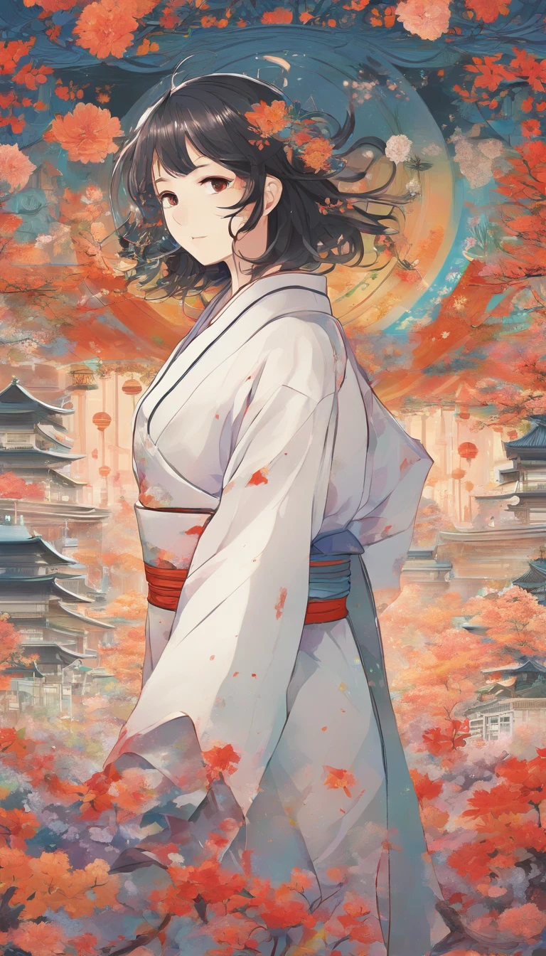 High quality, 4k, 8k, high-res, masterpiece:1.2, ultra-detailed, realistic:1.37, Kyoto Animation style, Kyoto Animation atmosphere, colorful, cozy room, illustration, lounge wear, stickers, sophisticated, handsome, 30-year-old, extremely detailed eyes, front-facing, dignified stance