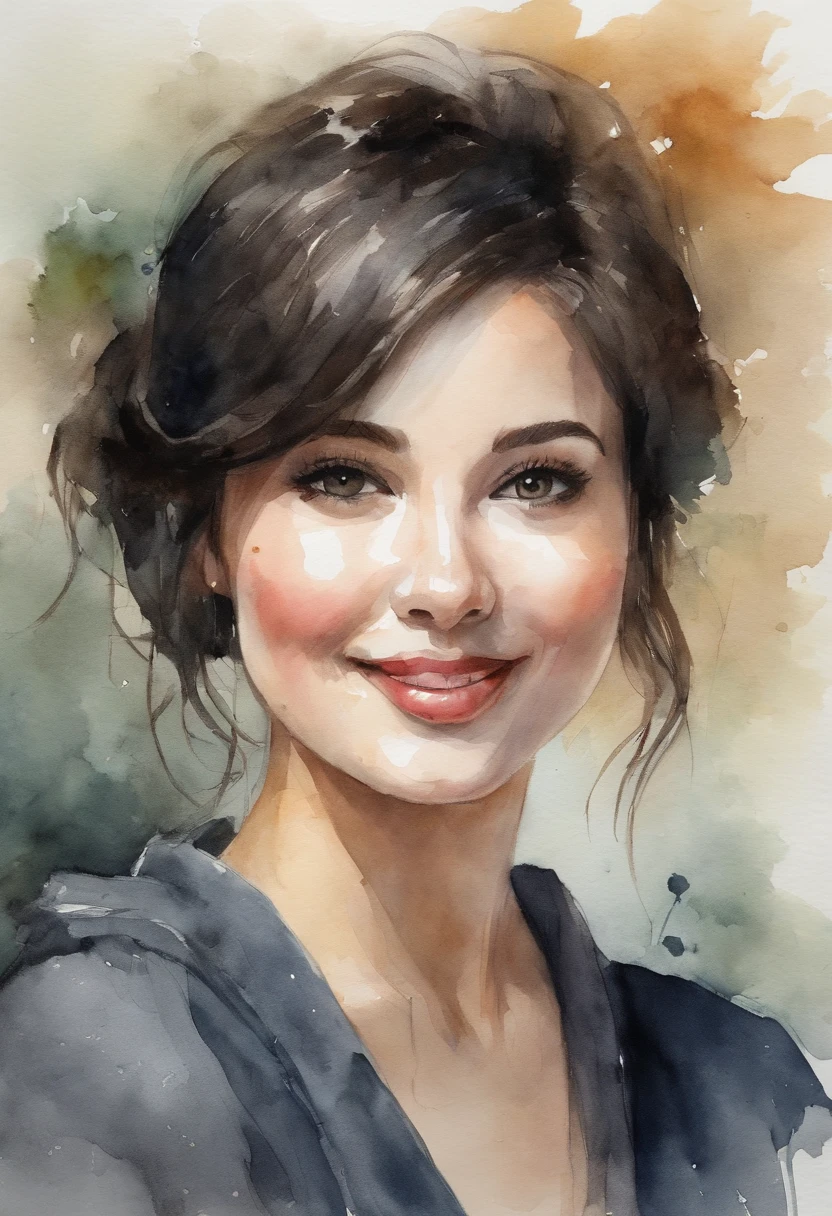 japanes, ((1girl in:1.5)), beauitful face, (lifelike face), (A dark-haired, short-hair:1.3), Beautiful hairstyle,  Eyes in Beautiful Details,Smiling with a bright expression
