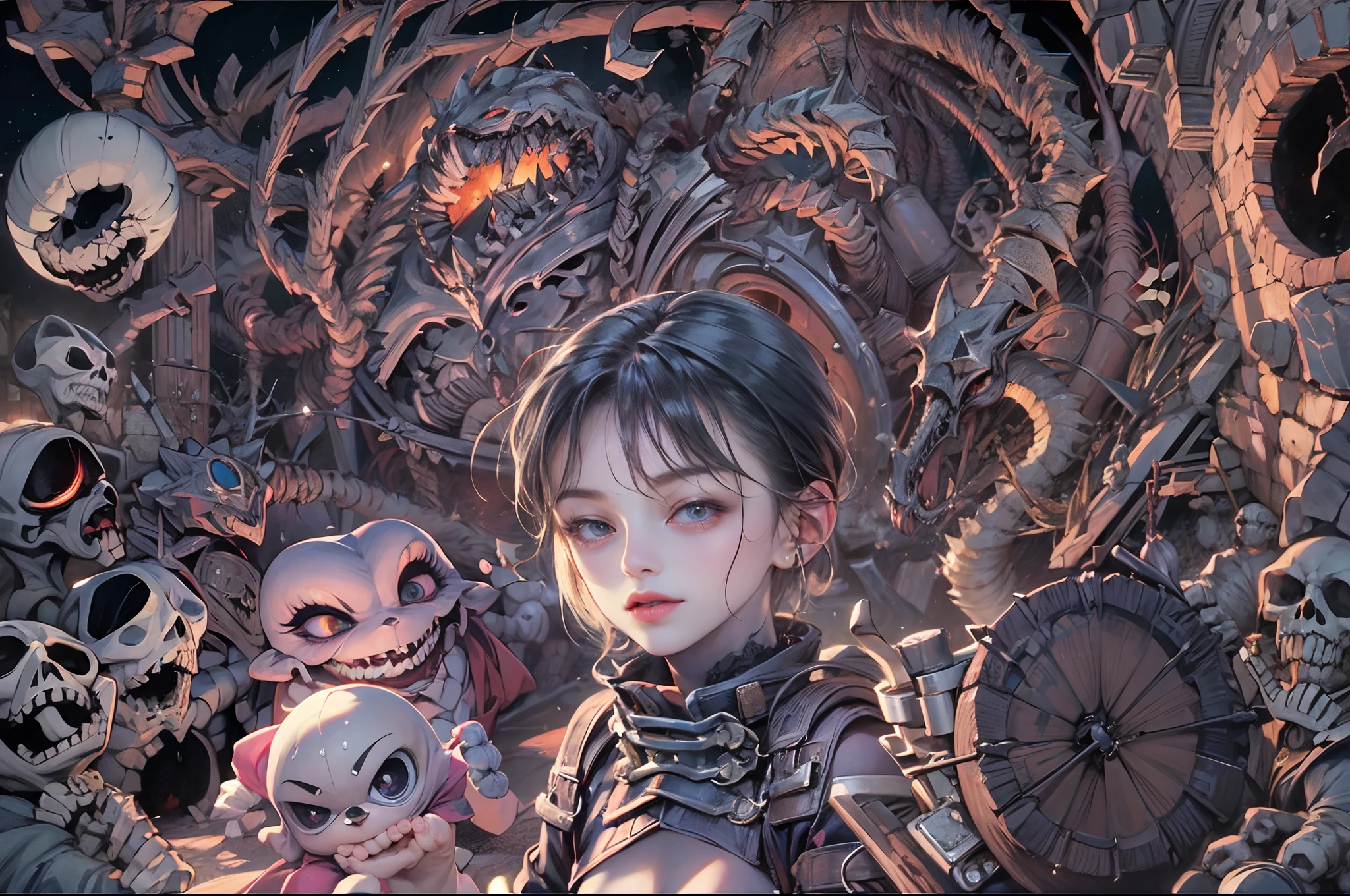 (absurdres, highres, ultra detailed, HDR), masterpiece, best quality, 1 boy, handsome boy, cool hero, big anime eyes, young boy, detailed scenery, detailed character, nightmare before Christmas theme, art kenouji