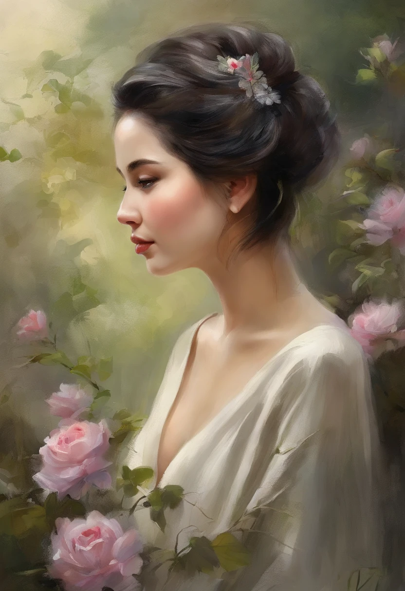 japanes, ((1girl in:1.5)), beauitful face, (lifelike face), (A dark-haired, short-hair:1.3), Beautiful hairstyle, realisticeyes, Eyes in Beautiful Details, 二重まぶた、(real looking skin), Beautiful skins, Quiet look、adolable、Rainbow painting style