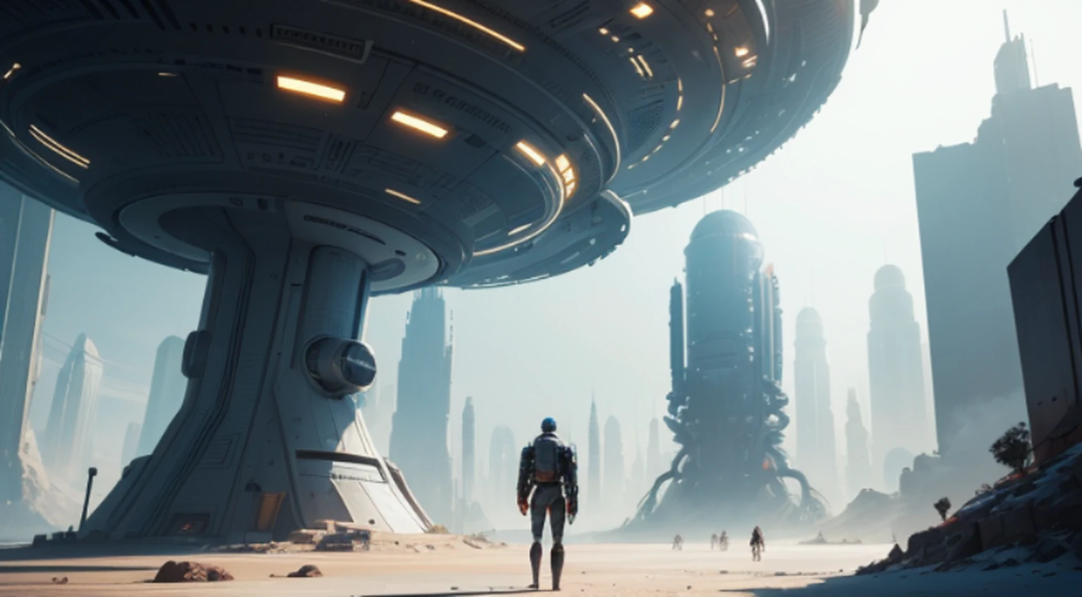 “A futuristic world with ultra-technologic elements and over-developed citizens living 1000 years from now”.