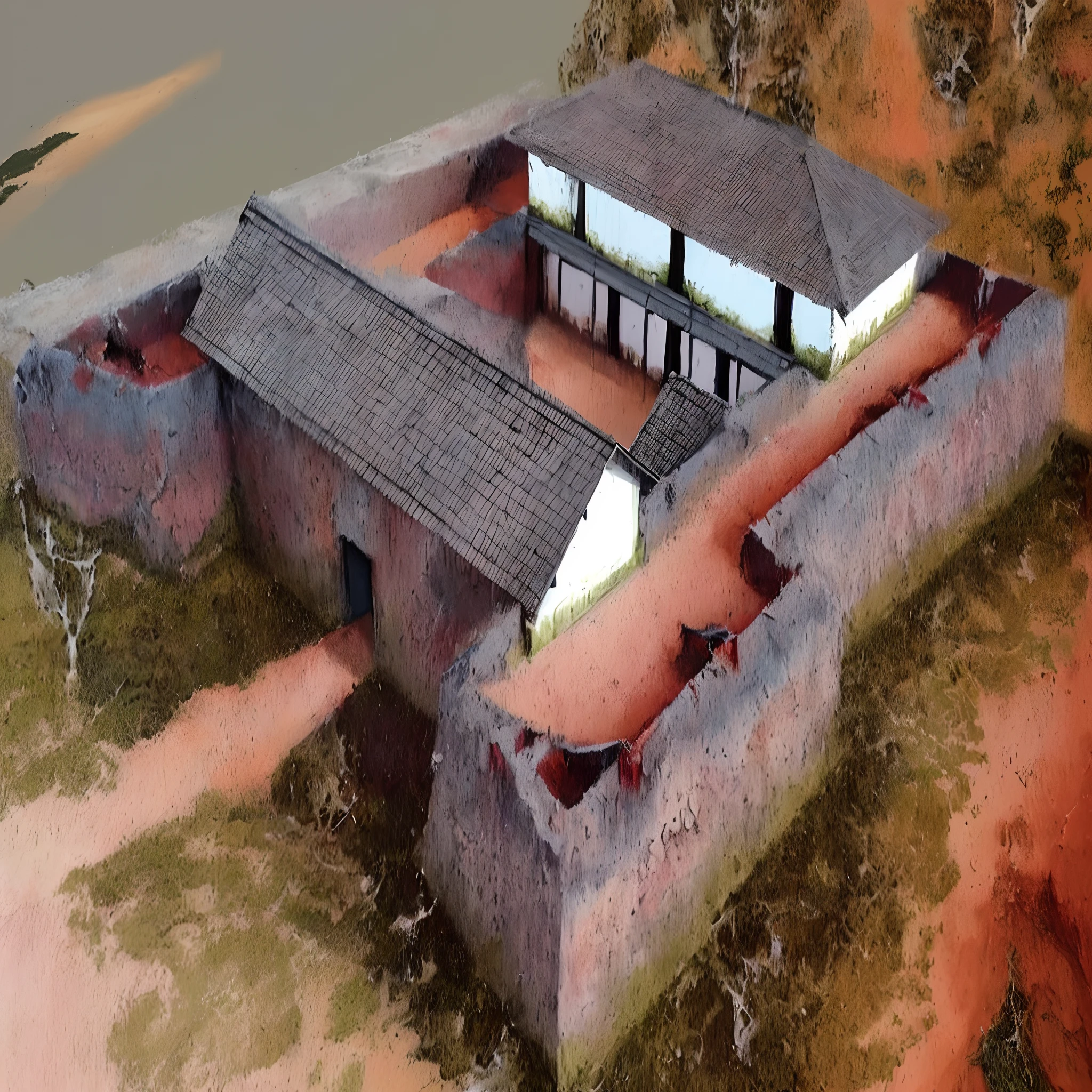 arquitetura, pintura, arte realista