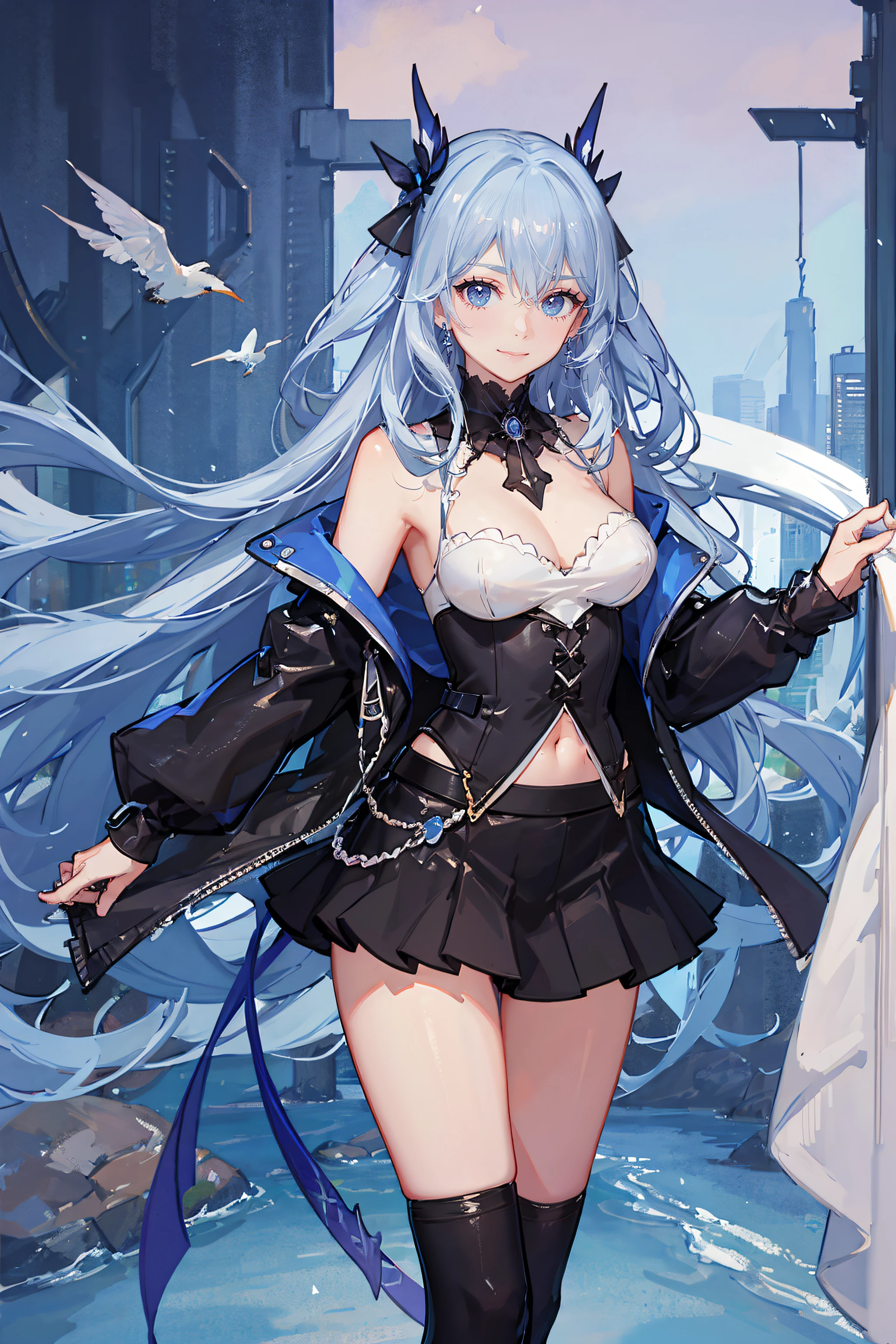 ((Currently, a cute and beautiful woman is changing her underwear)), ((22-year-old beauty)), ((embarrassed smile)), ((luscious long hair)), ((miniskirt)), (( Gradient Eyes)), ((Background is a city night view)), Attractive Makeup, Scenery, NFSW, UHD, Retina, Masterpiece, Accurate, Anatomical, Scientifically Correct, Textured Skin, Super Detail, High Detailed, High Quality, Award Winning, Top Quality, High Definition, 1080P, HD, 4K, 8k, 16k