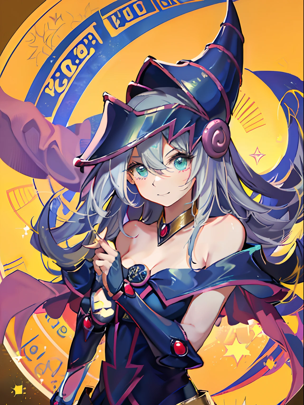 niña dark magician girl, Ropa casual, alas, cielo estrellado, glowworm, De color, sonrisa ligera, Estiramiento del brazo, Mira el visor, Cara detallada, Toma de cuerpo completo, Silueta, 8k, Super detail, destellar, florecer, piel texturizada, curar, La mejor calidad, alta calidad, Altas Resoluciones, Detalles altos, intrincado, absurdos, Anatomically correct, Obra maestra.