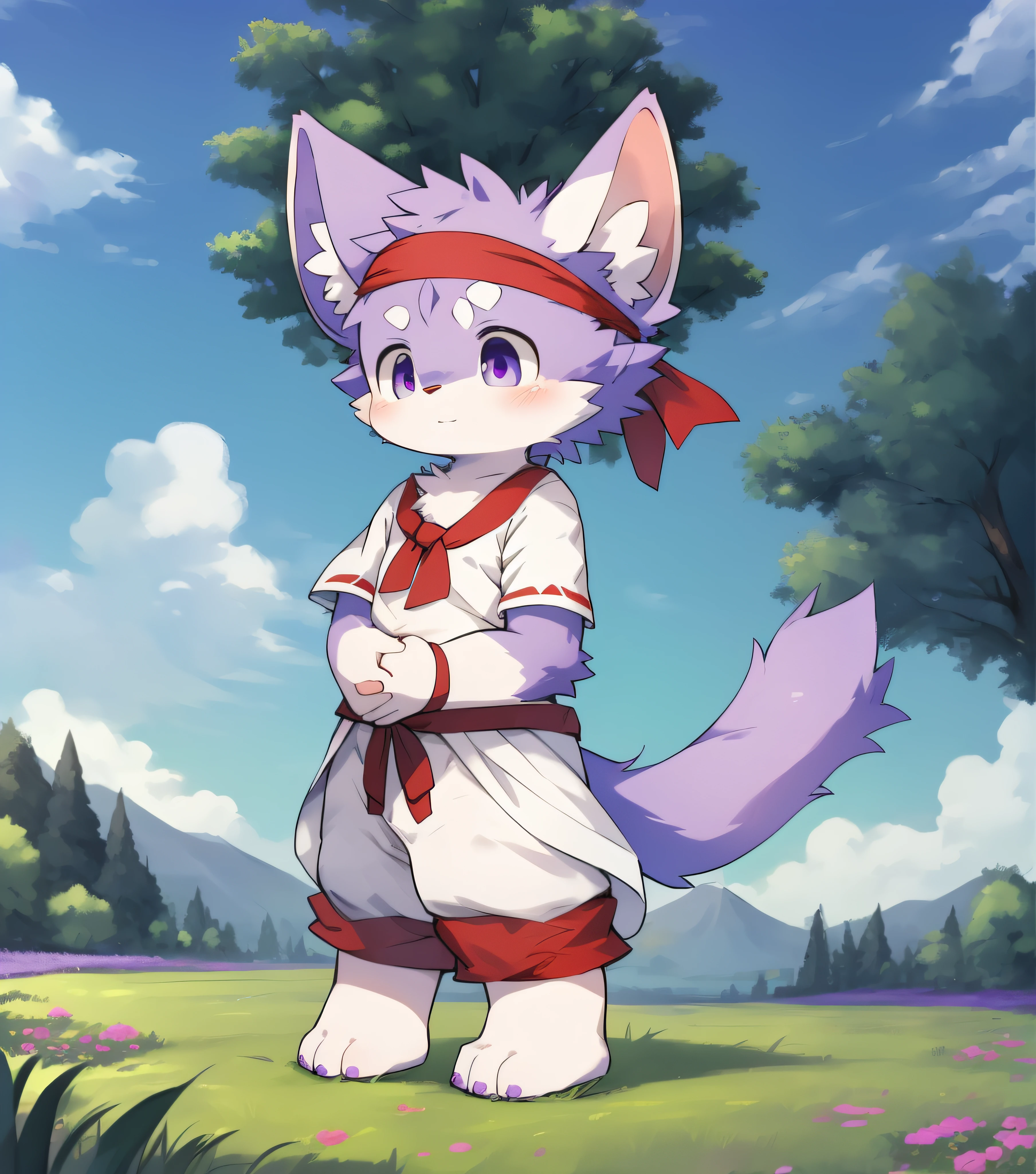 Purple fur,Purple fur,Purple skin,Beast too,Orc little boy,grassy fields,lawns,standing on your feet,Attention,blue-sky,shaggy,shaggy,Purple fur,Purple fur,Purple fur,Purple fur,male people,canid,adolable,adolable,adolable,solo person,Detailed fur,Purple eyes,Thick eyebrows,Fluffy tail,white short sleeve,short white pants,ultra - detailed:1.0,Libido boy,toddlers,toddlers,toddlers,Children,children's,Gamine,Beast too,Beast too,Beast too,adolable,adolable,Shota(Via Dagasi:1.1),anatomy correct,Barefoot,The barefoot,Barefoot,Barefoot,Barefoot,standing on your feet,Attention,bald-headed,Cat feet,lawns,grassy fields,On the lawn,on a grassy field,Step on the grass,Trampling on small grass,Step on the grass,Trampling the meadow,Step on the lawn,Trampling the lawn,bald-headed,balding,balding,Purple feet,Purple feet,Purple feet,Purple feet,Trampled grass,Trampled grass,Stand on the lawn,standing in grassy field,Stand on the lawn,There are footprints on the lawn,Footprints on the lawn,marshes,mud ground,Dirt roads,Muddy in the grass,sludgy,red waistband,Red headband,Blood,A child with a serious expression