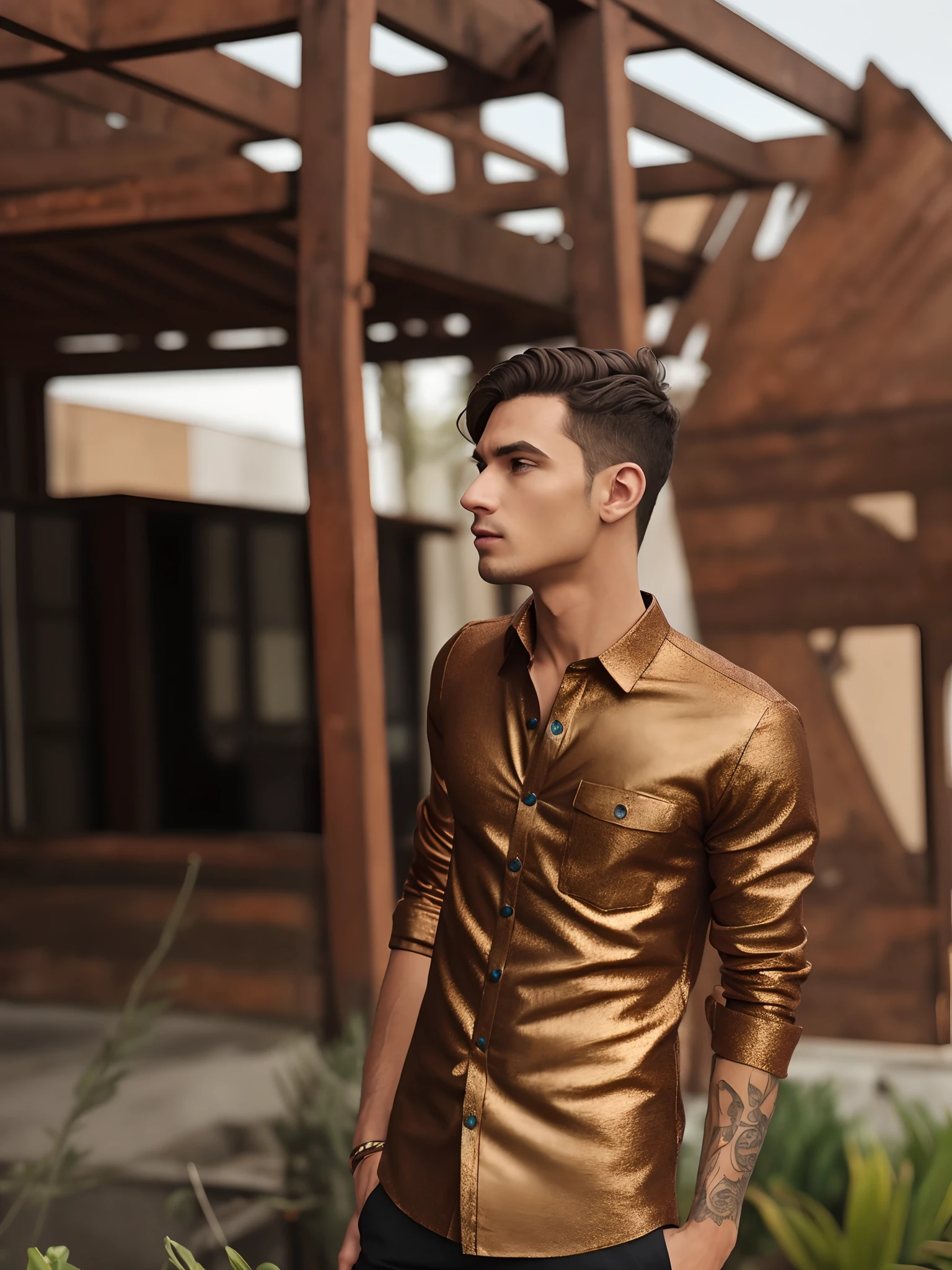 Rusty metallic colour shirt
