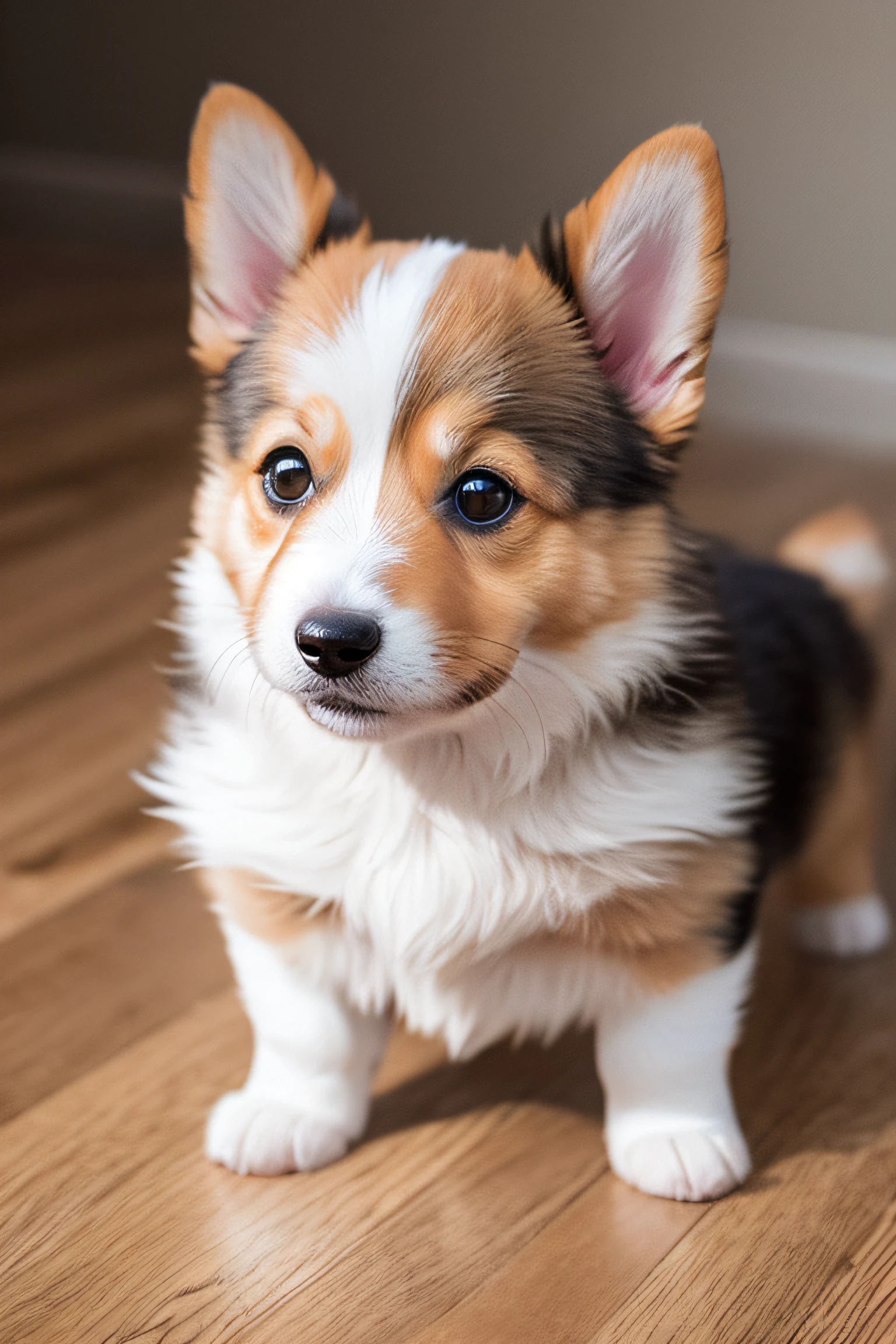 corgi puppies, photo realistic