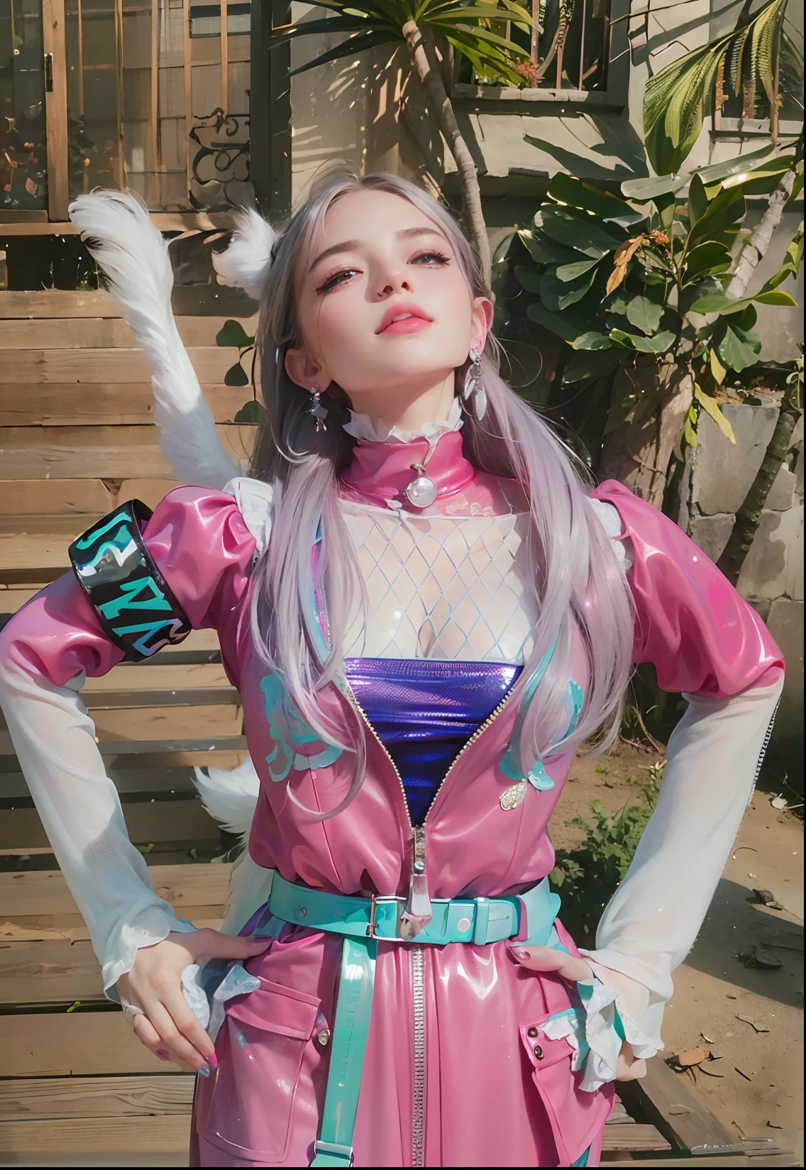 (8k, RAW photo, photorealistic:1.25) ,( lipgloss, eyelashes, gloss-face, glossy skin, best quality, ultra highres, depth of field, chromatic aberration, caustics, Broad lighting, natural shading,) looking at viewer with a serene and goddess-like happiness,