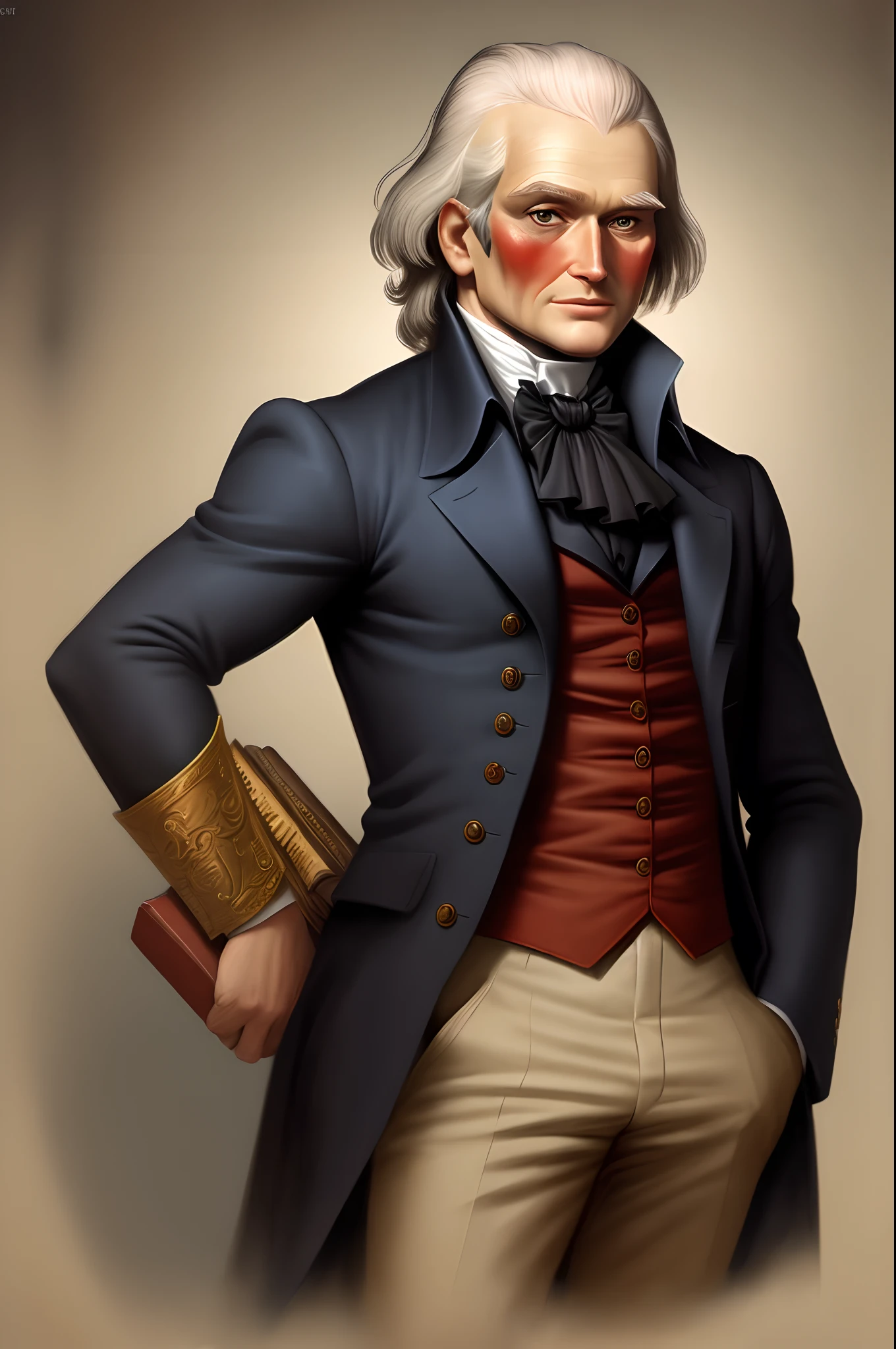 Thomas Jefferson drawn as two face