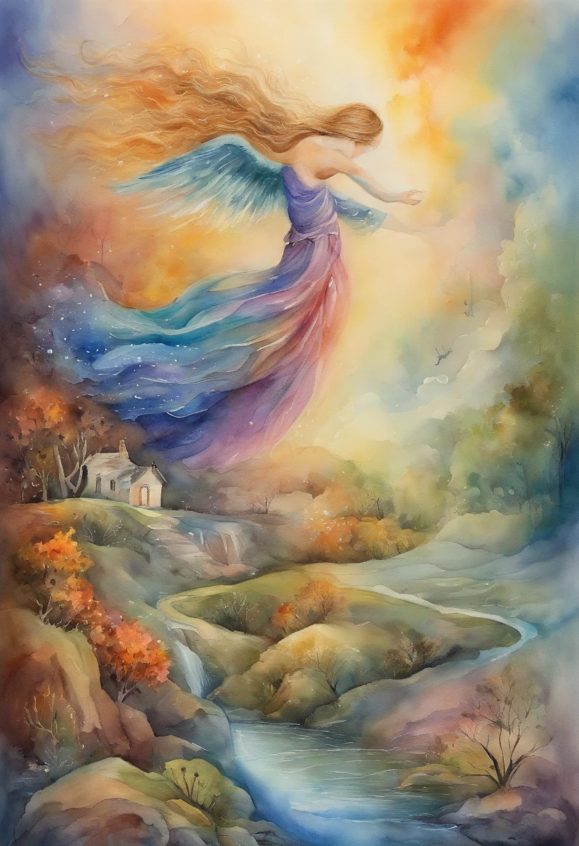 The way to heaven is within; shake the wings of love , the space,fantasy
