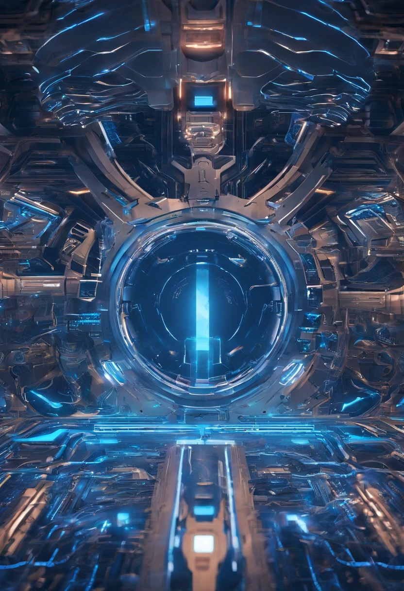 Blue Tech，sci-fy，3D printing，Medical related，Background image，poster for，Detail HD，movie picture quality