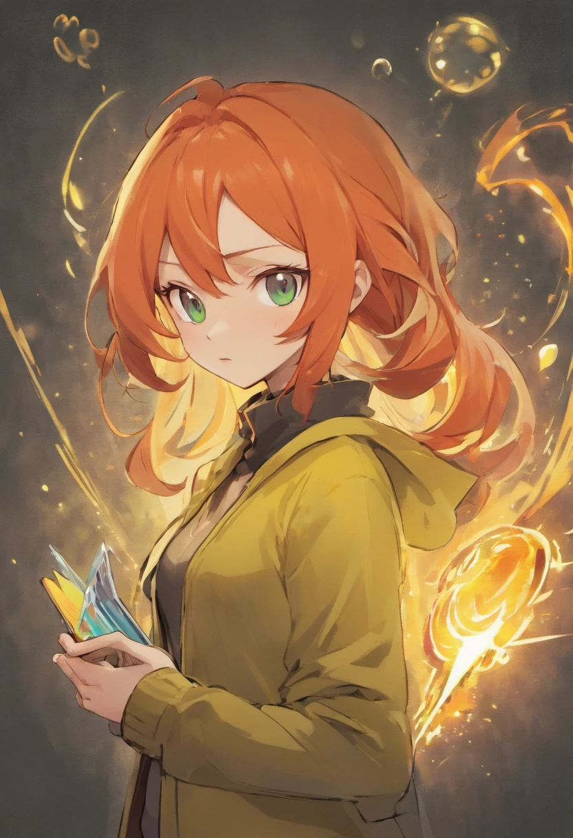 Lina is a thoughtful and inquisitive young Pokémon Trainer. She boasts striking, fiery red hair that tumbles down her back in a cascade of loose waves. Her deep, inquisitive green eyes are framed by a set of stylish glasses, emphasizing her intellectual nature. Lina's complexion is fair, with a smattering of freckles across her nose.
She stands at an average height, with an understated yet refined style. Lina often wears a comfortable, pale yellow sweater that complements her hair color. Her attire is completed with well-fitted dark jeans and casual sneakers, providing her with the flexibility she needs during her Pokémon adventures. Lina carries a leather satchel, perfect for holding her Pokémon essentials, such as Poké Balls and her trusty notebook for recording observations and data.
Lina's most distinct feature is her ever-present pencil tucked behind her ear, ready to jot down notes or sketches at any moment.
Lina's quiet and intellectual presence adds depth to her group of friends, as she always seeks to understand the Pokémon world on a deeper level.