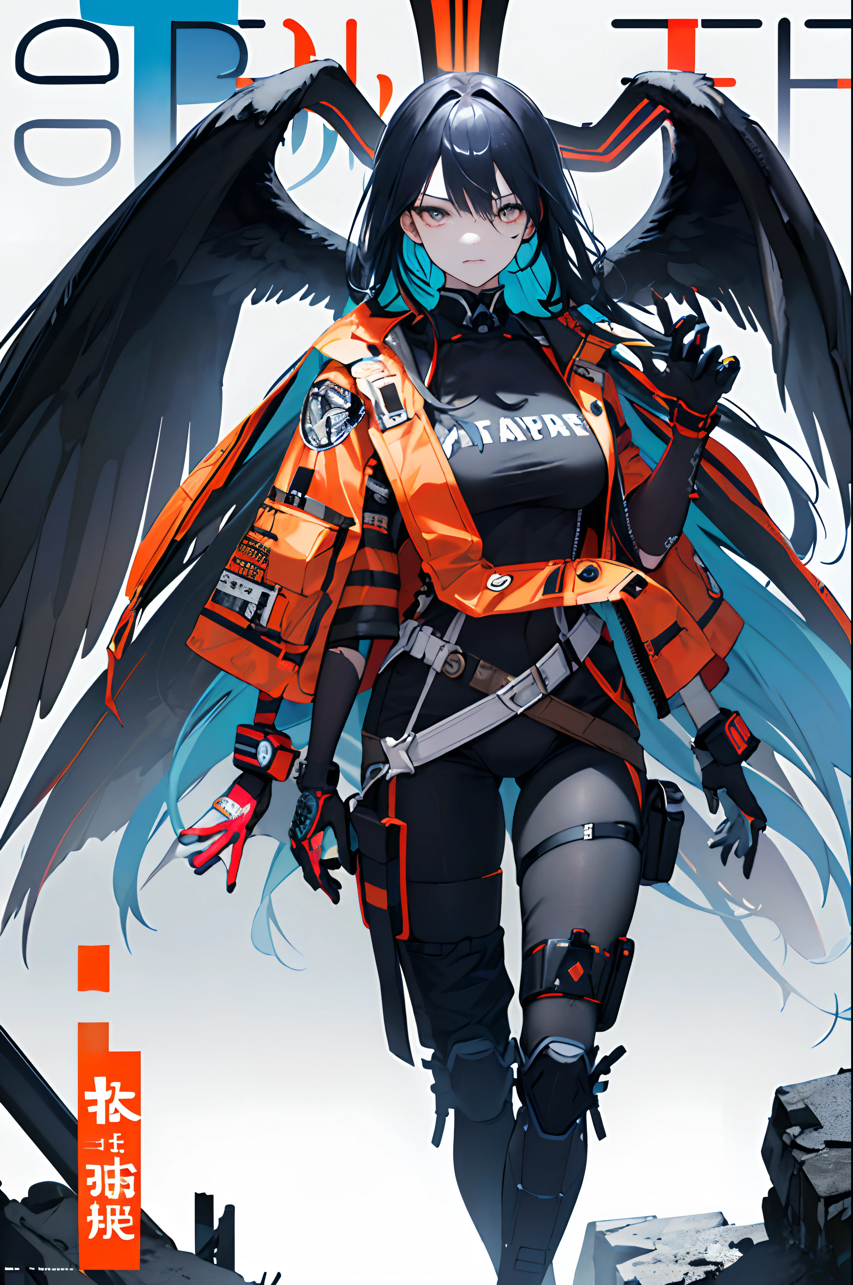 ((((Dramatic))), (((grittiness))), (((Intense))) The movie poster features a young woman as the central character。She stands confidently in the center of the poster,Wear fashion-forward cyborg-futuristic outfits,with a determined expression on her face。The background is dark and gritty,There is a sense of danger and a strong feeling。The text is bold and eye-catching,With catchy slogans,Adds to the overall drama and excitement。The color palette is dominated by dark colors,Dotted with bright colors,Make the poster dynamic and visually striking,tachi-e (Magazines:1.3), (Cover-style:1.3), Fashionab, woman, vibrant, Outfit, posing on a, Front,rich colourful,dyna,Background with,element in,self-assured,Expressing the,halter,statement,Attachment,A majestic,coil,Runt,Touching pubic area,Scenes,text,Cover of a,boldness,attention-grabbing,titles,Fashionab,typeface,Catchy,titles,more big,Smart、moderno、Trendy、focus-on、Fashionab、,tmasterpiece,Need,Best quality at best,Hyper-detailing,8K ,hyper HD
