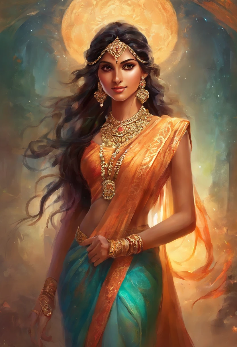 ndian women in saree, stunning looks, long hairs, long cut blouse