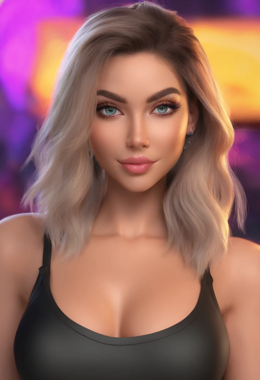 mulher arafed totalmente ,  com olhos castanhos, ultra realistic, meticulosamente detalhado, Retrato Sophie Mudd, cabelos castanhos e olhos grandes, selfie de uma jovem mulher, Olhos do quarto, Violeta Myers,, maquiagem natural, Looking directly at the camera, Rosto com ArtGram, maquiagem sutil, impressionante tiro de corpo inteiro ajoelhado na cama, no quarto, Medium to large sized bust in the gym , menina fitnunda grande, wearing black underwear, +18 adult