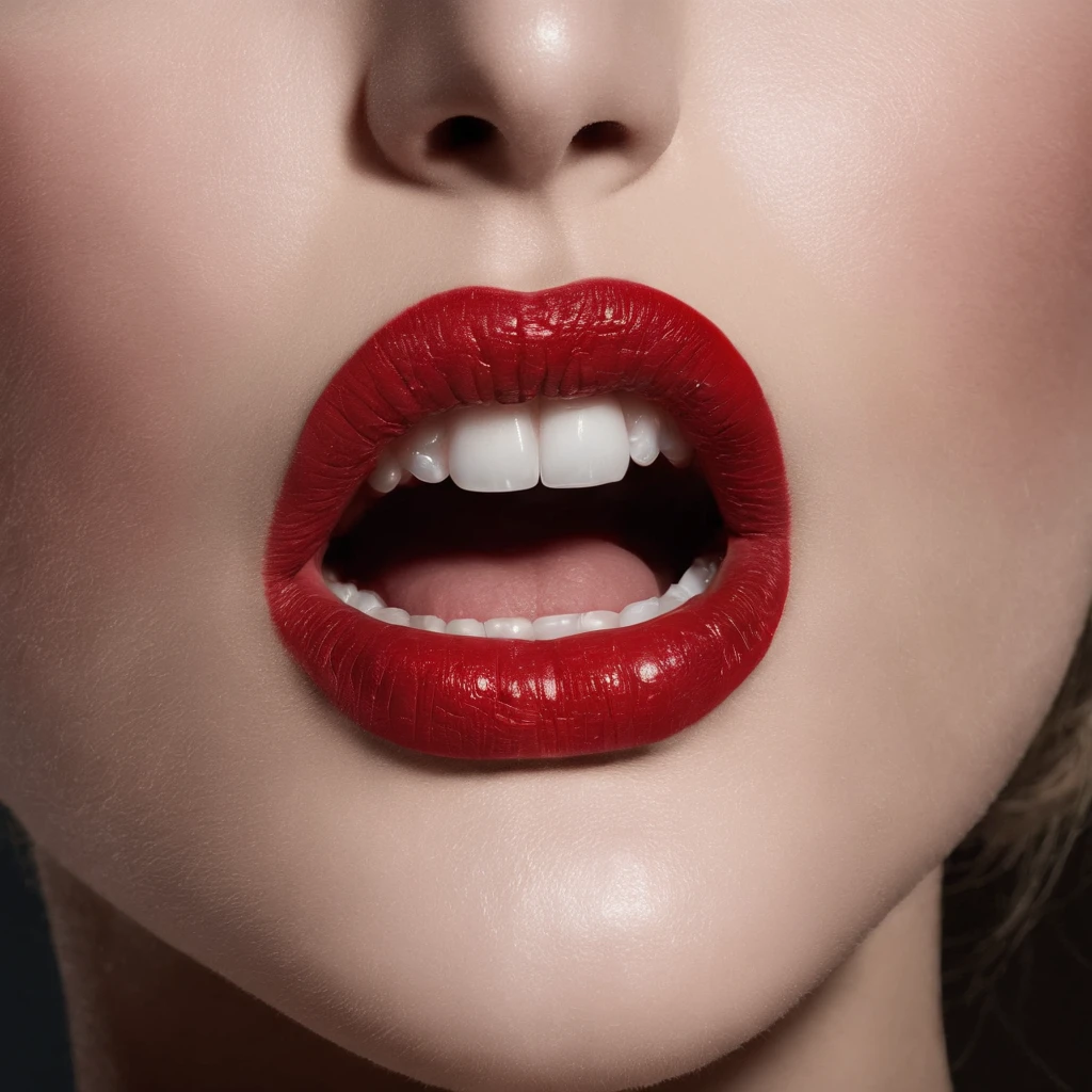 Lips of desire, bite your lip, Hot lips, sexy model