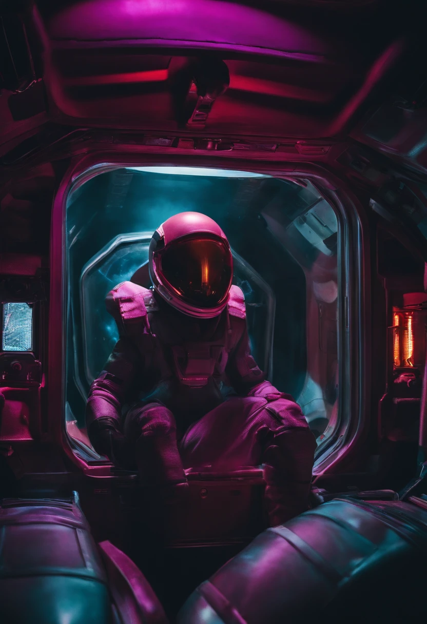 A mutant from Area 51 tries to get out of the space impact capsule
