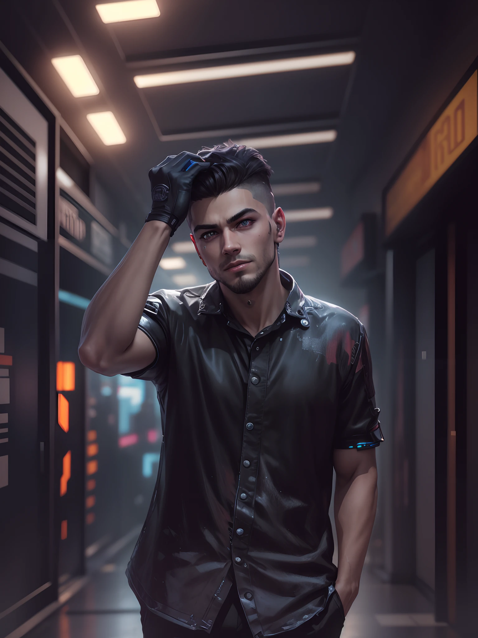 Change background cyberpunk handsome boy, ultra realistic face,8k,ultra realistic,