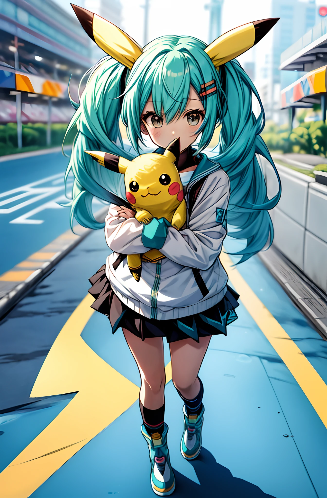 Pikachu、miku hatsune、Inazuma seen from the eyes、⚡️、the detail、