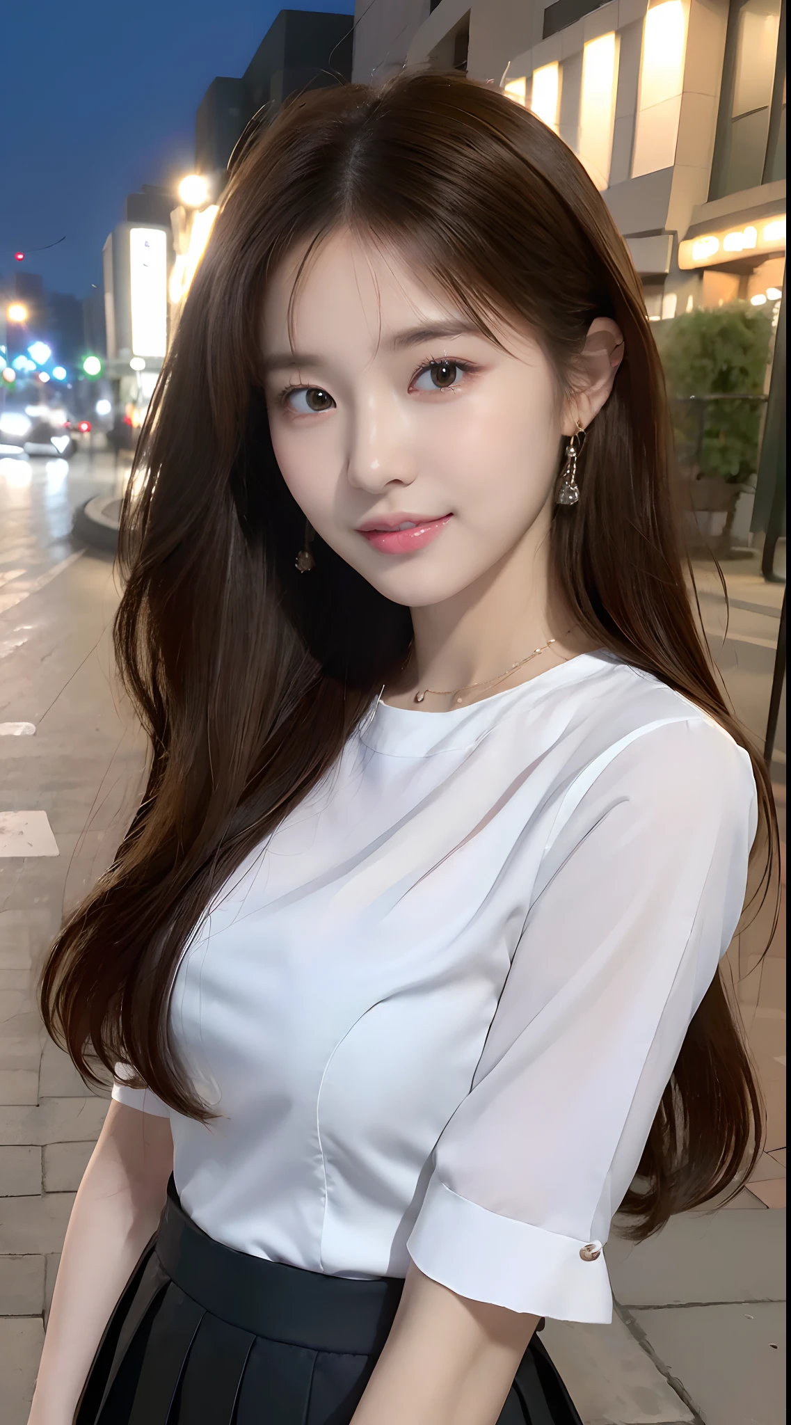 （Original photo in 8K，best quality，master piece：1.2），（Medium view），night，ヨットの上のnight，背景に海とnight景，best quality，master piece，（small mouth：1.2），short sleeve，short sleeve，short sleeve，short sleeve，an extremely delicate and beautiful one，，amazing，down to the last detail，master piece，best quality，（22 years old：1.2），tight waist，slim， shy，Pure，adorable，bushy hair，soft hair，(huge tit:1.2)，detailed eye，（long white hair：1.2）