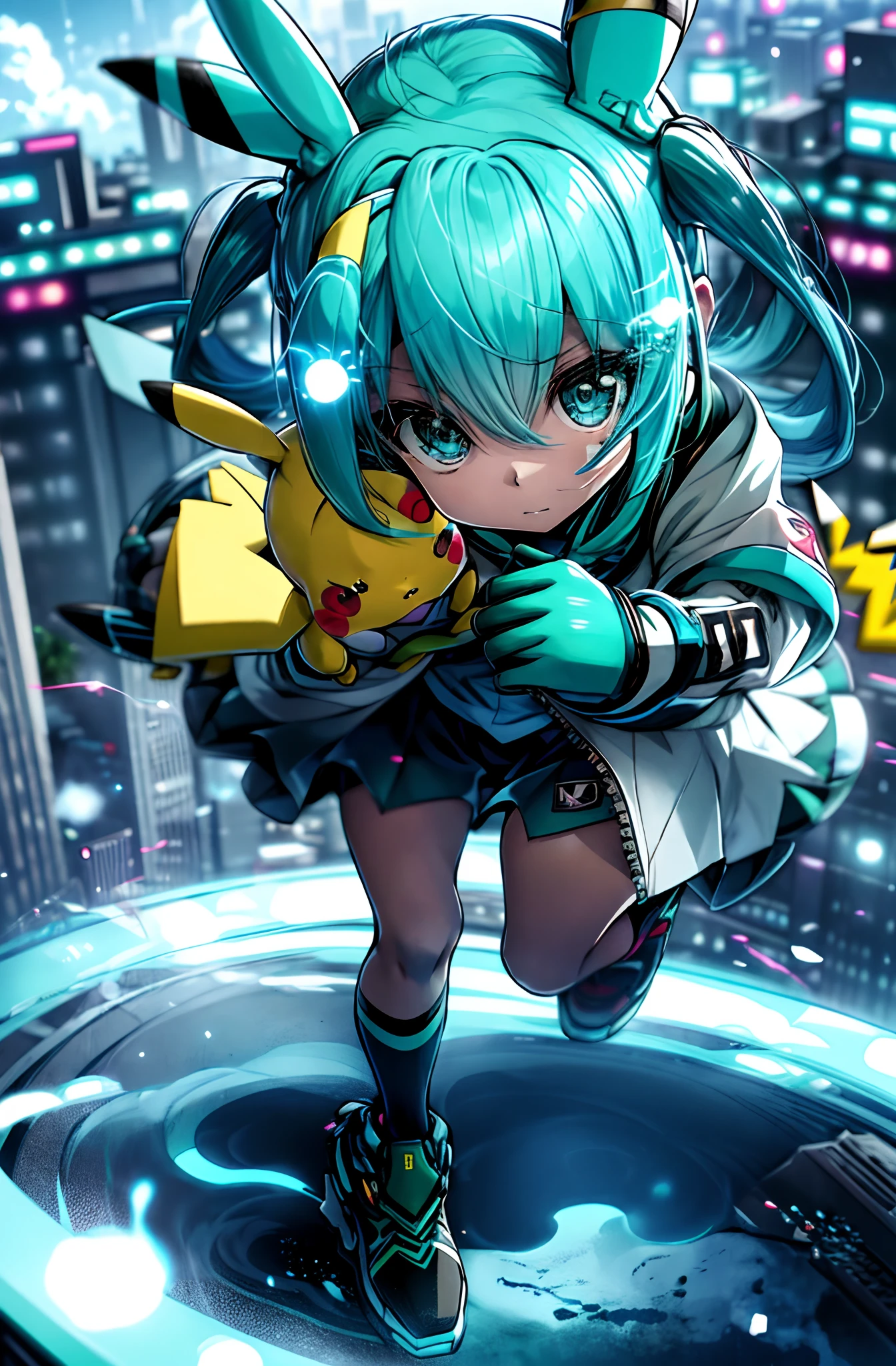 Pikachu、miku hatsune、Inazuma seen from the eyes、⚡️、the detail、