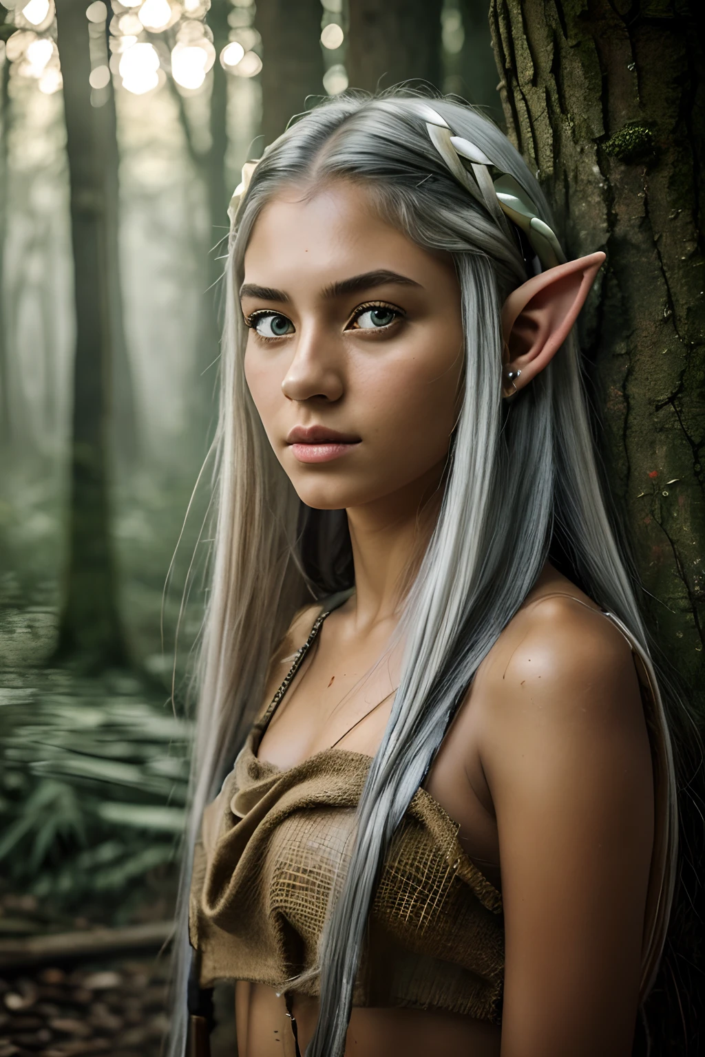 elven girl, elven ears, long ears, fantasy