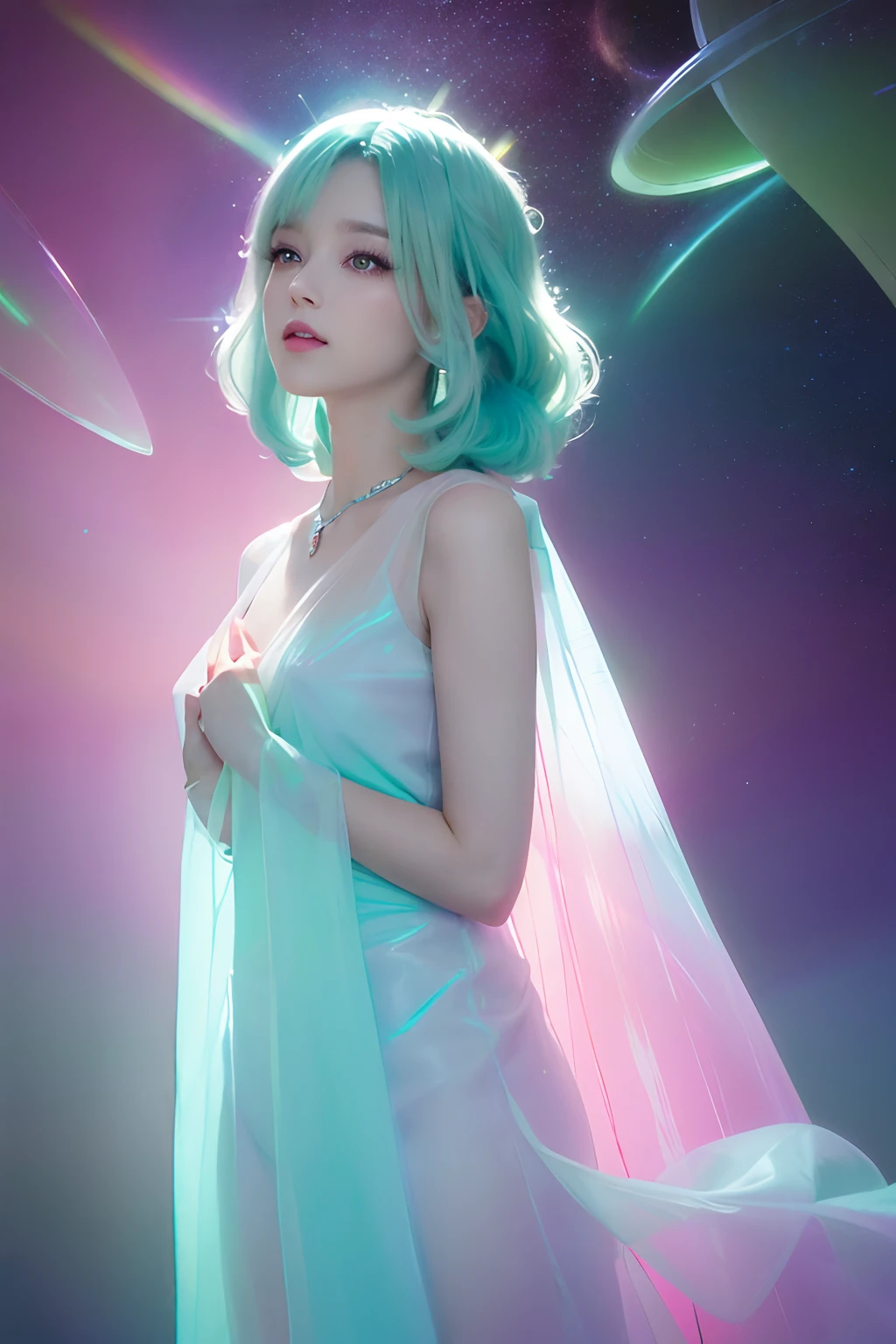 (fluorescent colors:1.4),(translucent:1.4),(retro filters:1.4), (fantasy:1.4), candy world Disney land ethereal soft fluffy soft landscape forest snowavatar Pastel pink sky green blue sparkle ethereal light pastel whimsical light rainbow stars diamonds sparkle gemstone background hyper realistic Ultra quality cinematic lighting immense detail Full hd painting Well lit,