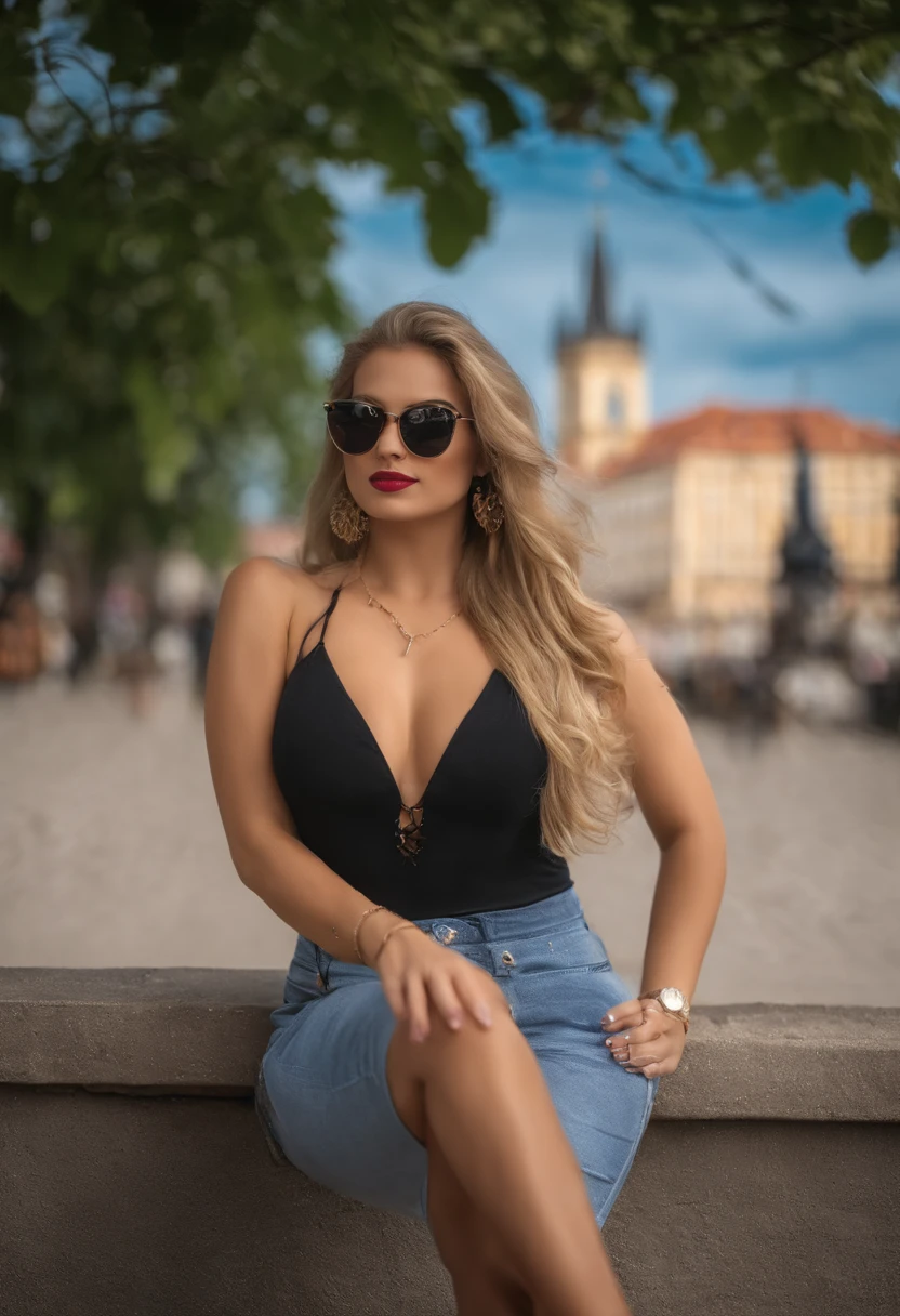 prague19 Year Old Pretty Woman, nur, Lange Haare, midsize boobs, Blick auf den Betrachter, blondes Haar, nackte Schultern, braune Augen, Schmuck, full entire body, Halskette, schulterfrei, pullover, lips, realistisch, Nase, Flirten mit der Kamera, Bikini, Poren, kurvig, detaillierte Haut, Poren, unretuschiert