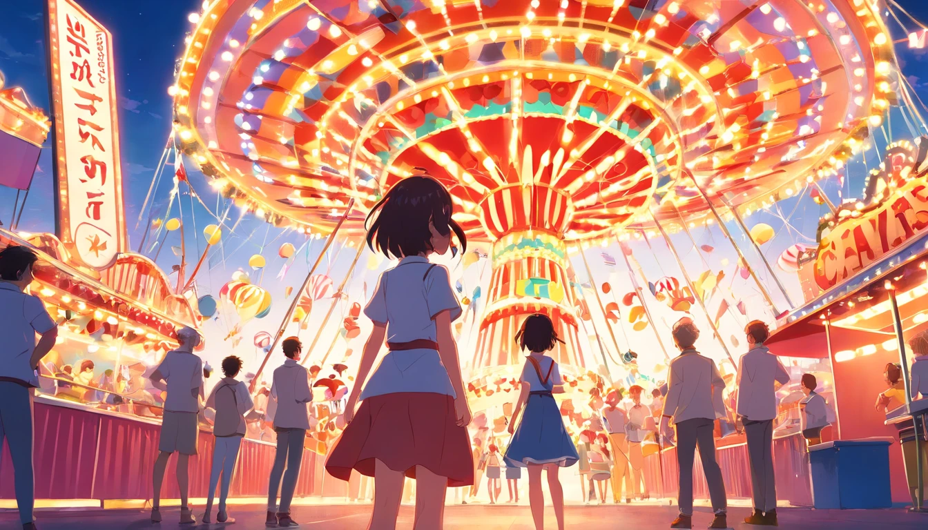 paradise，Carousel，many children