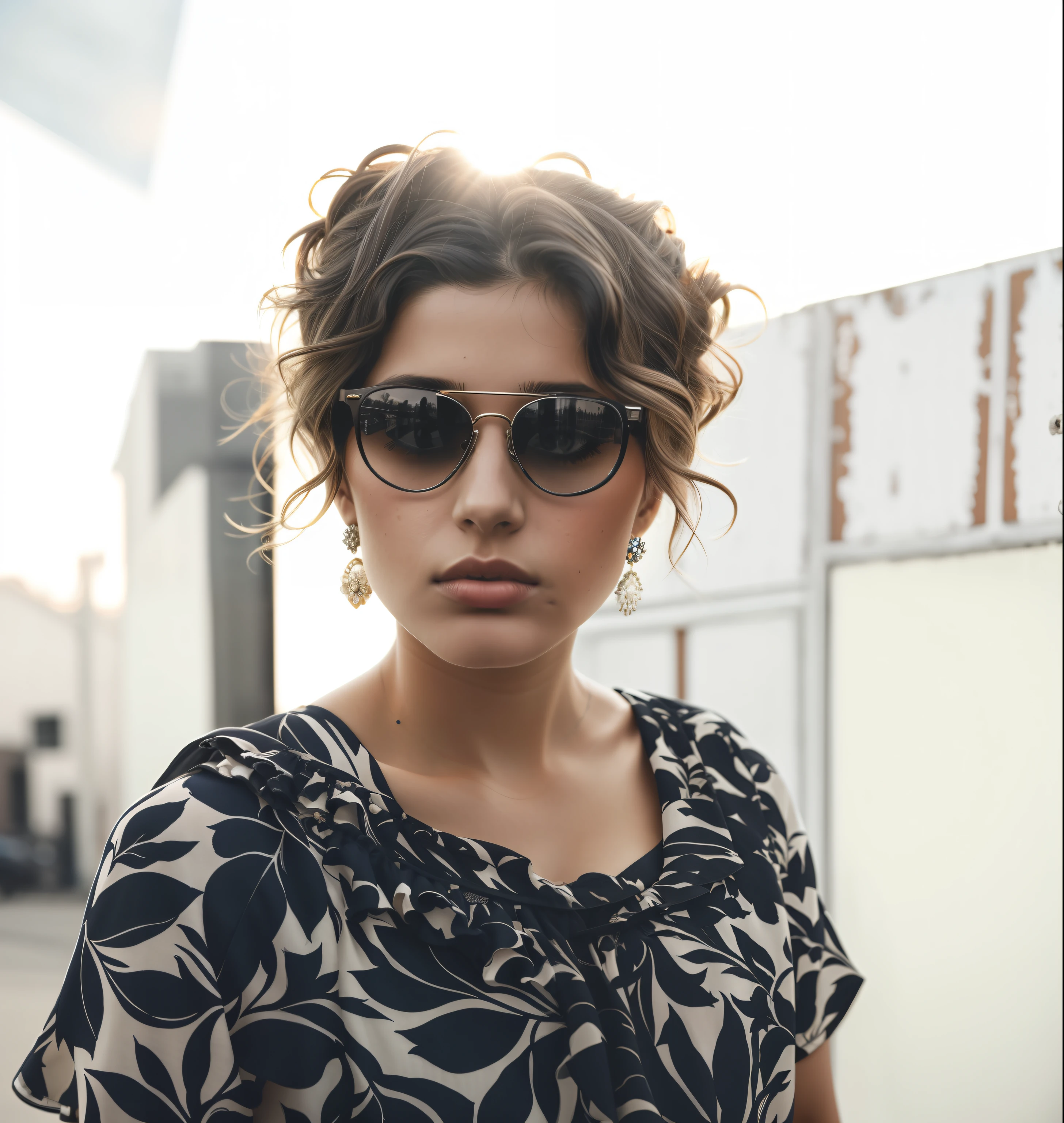 A model in a photo shoot.